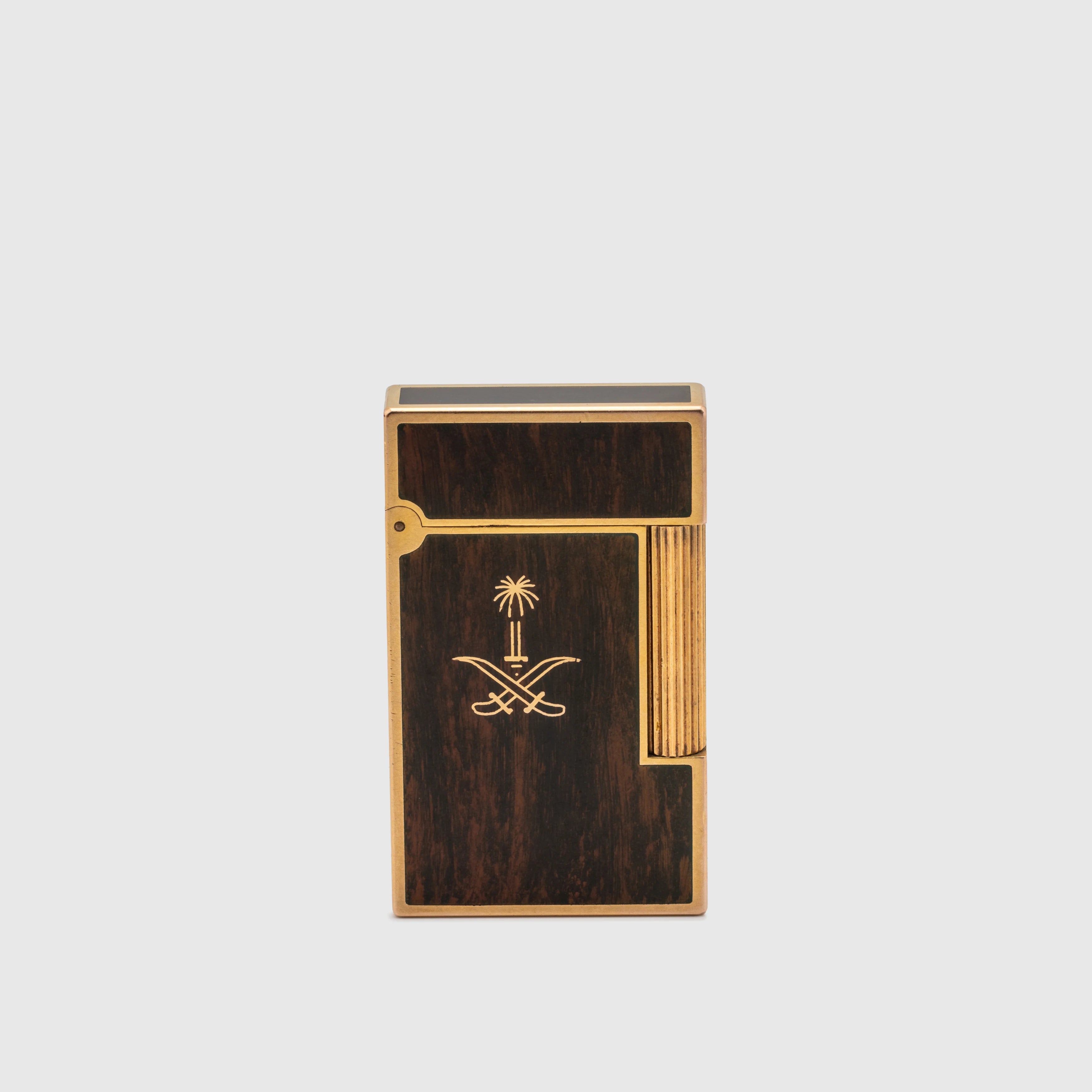 St. Dupont Lighter 'Saudi Palm' Logo Wood Finish