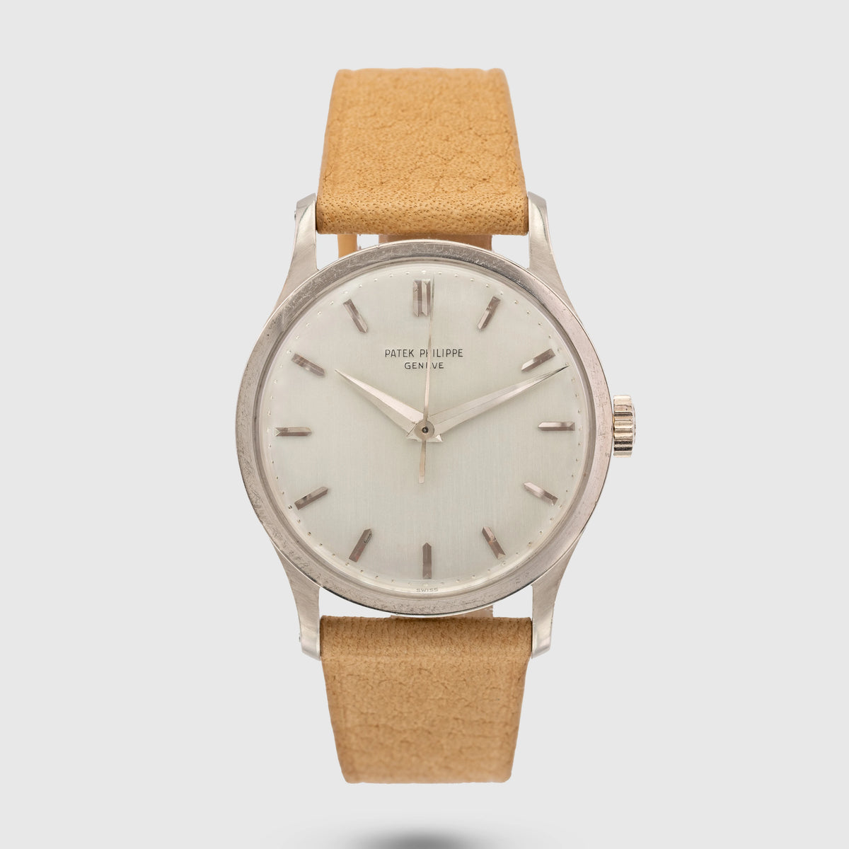 1970's Patek Philippe Calatrava White Gold Silver Dial Ref. 570