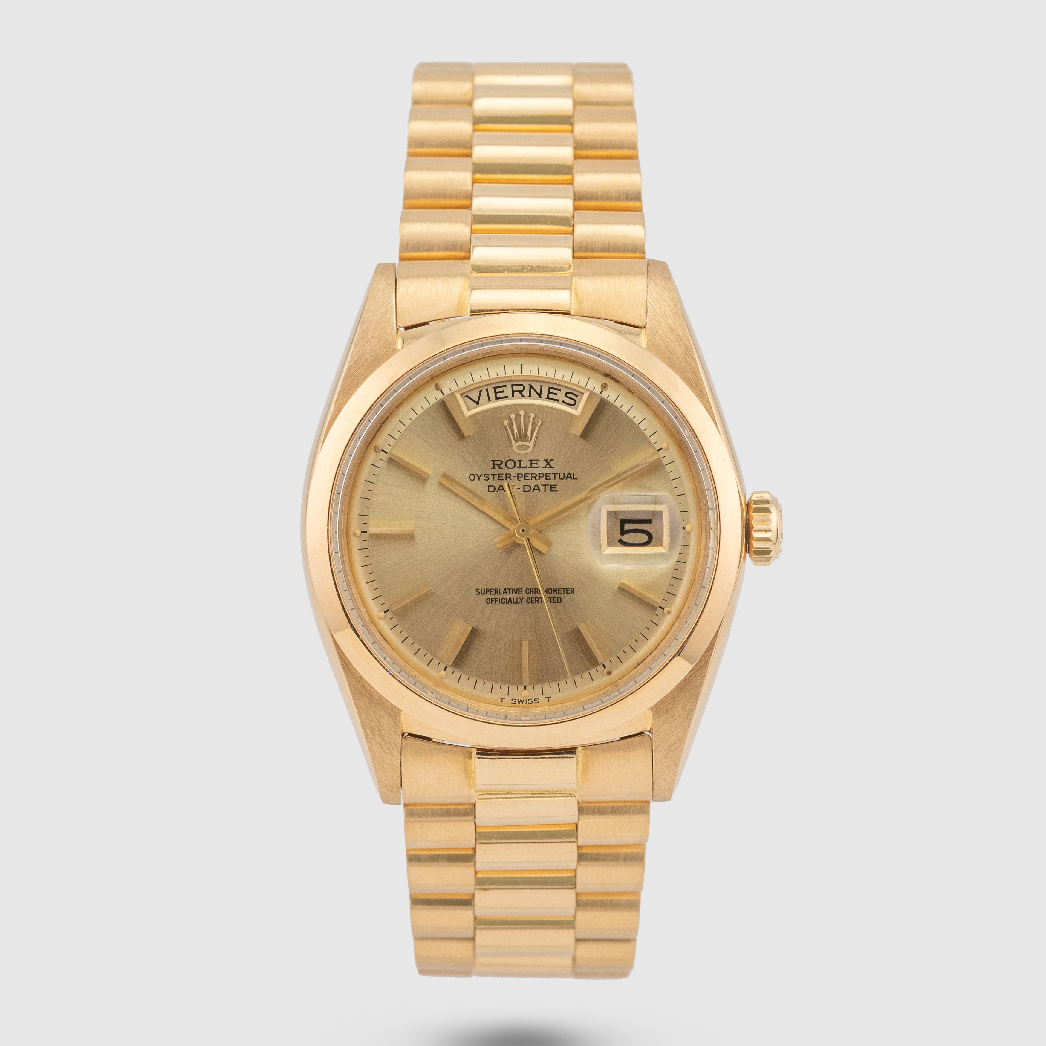 1967 Rolex Day Date Champagne Pie Pan Dial Ref. 1802