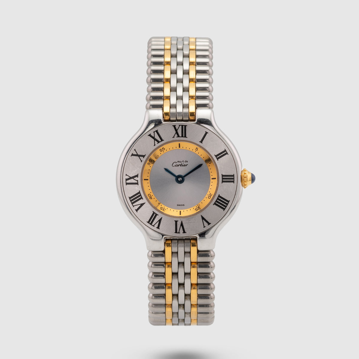 1990's Cartier Must 21 St/G Silver Dial Ref. 1340 (Box)