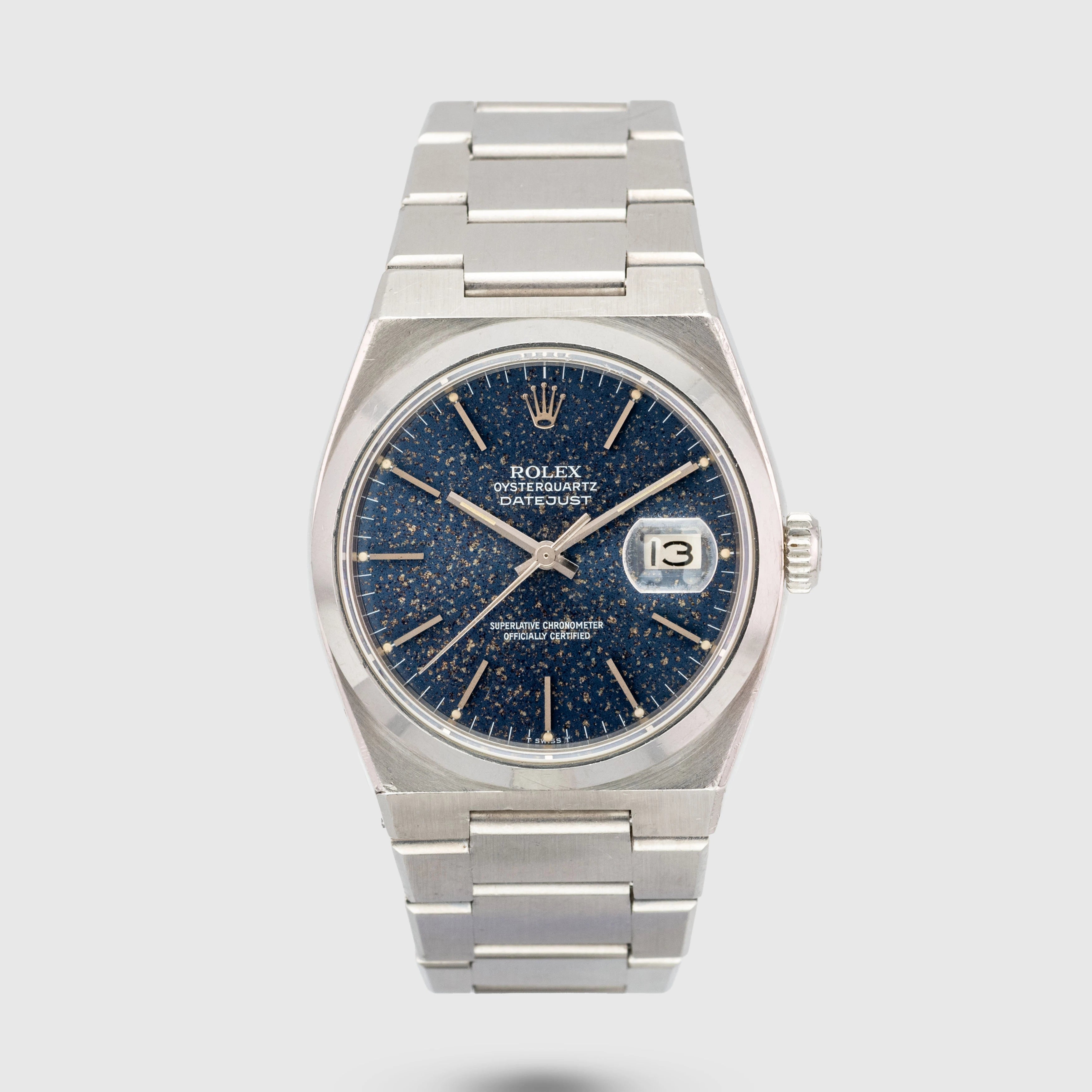 1980 Rolex Datejust Oysterquartz Blue Tropical Dial Ref. 17000