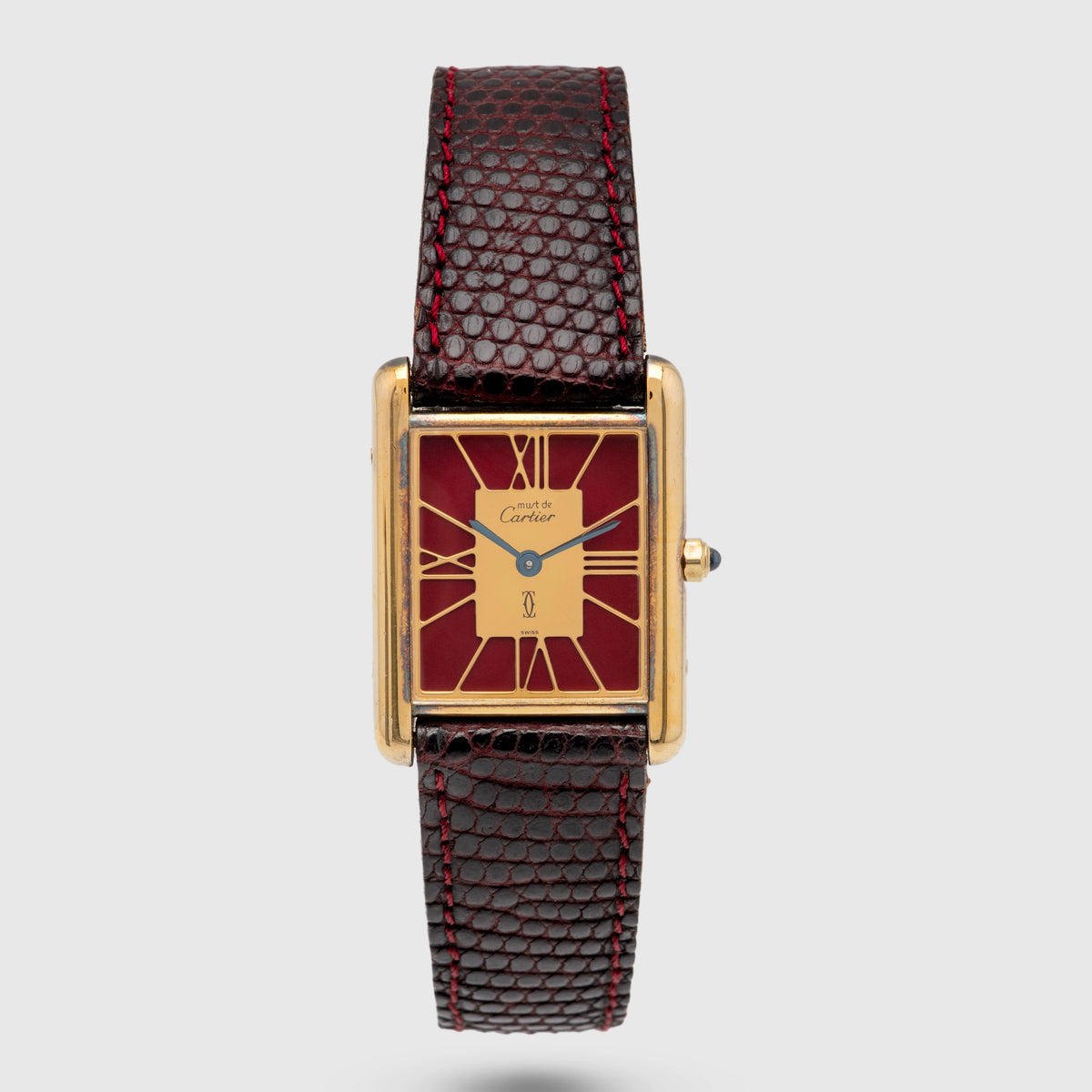 1980's Cartier Must De Cartier Tank 'Red Deco Dial' Ref. 681006
