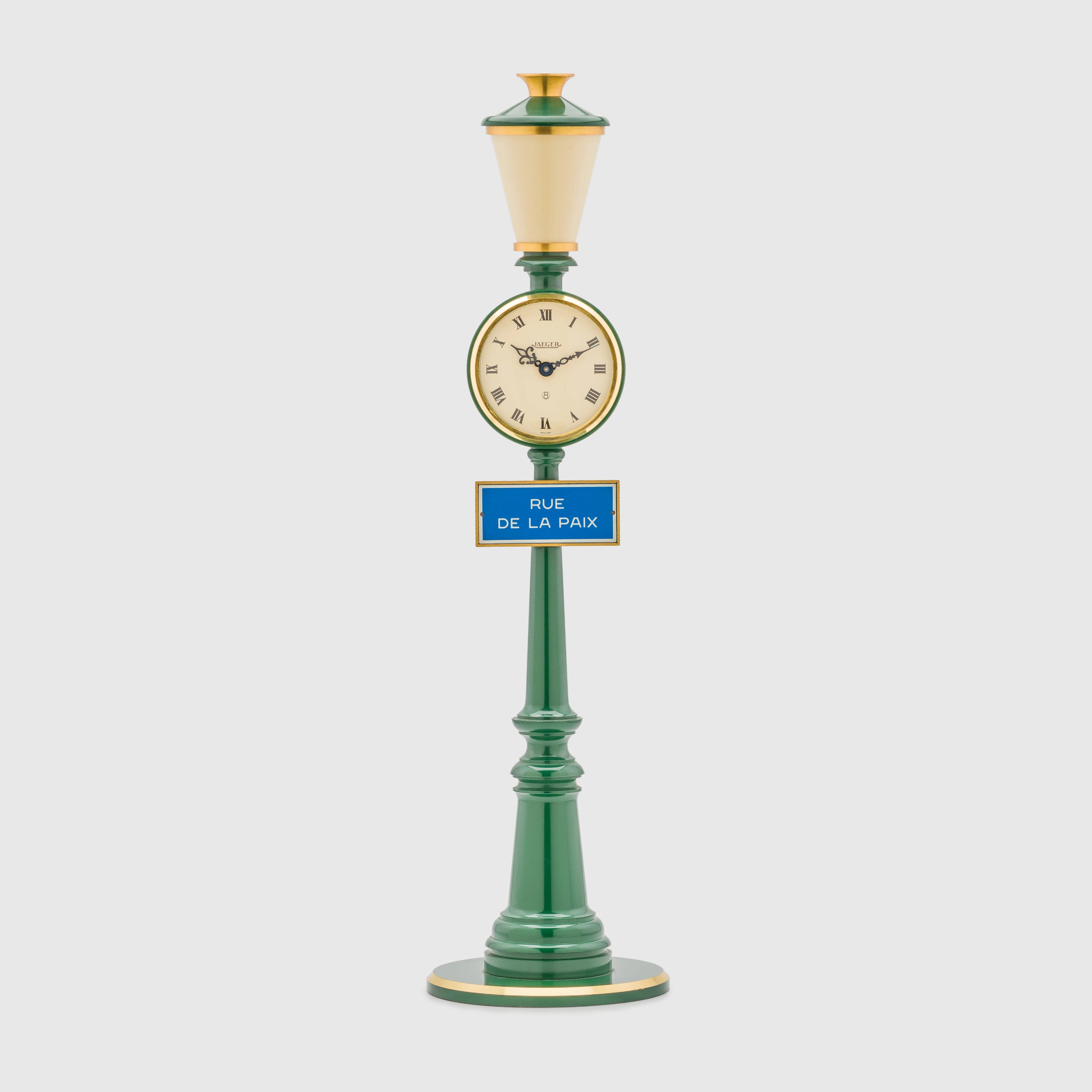 Jaeger Rue De La Paix Street Lamp Table Clock