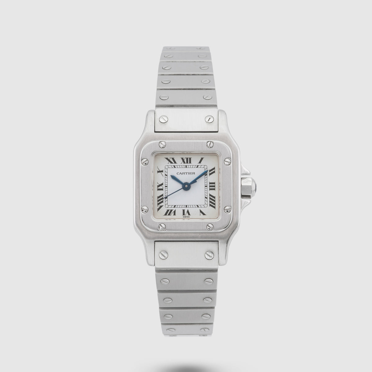 1980's Cartier Santos Carree White Roman Dial Ref. 0901