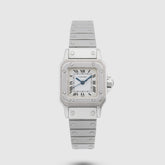 1980's Cartier Santos Carree White Roman Dial Ref. 0901