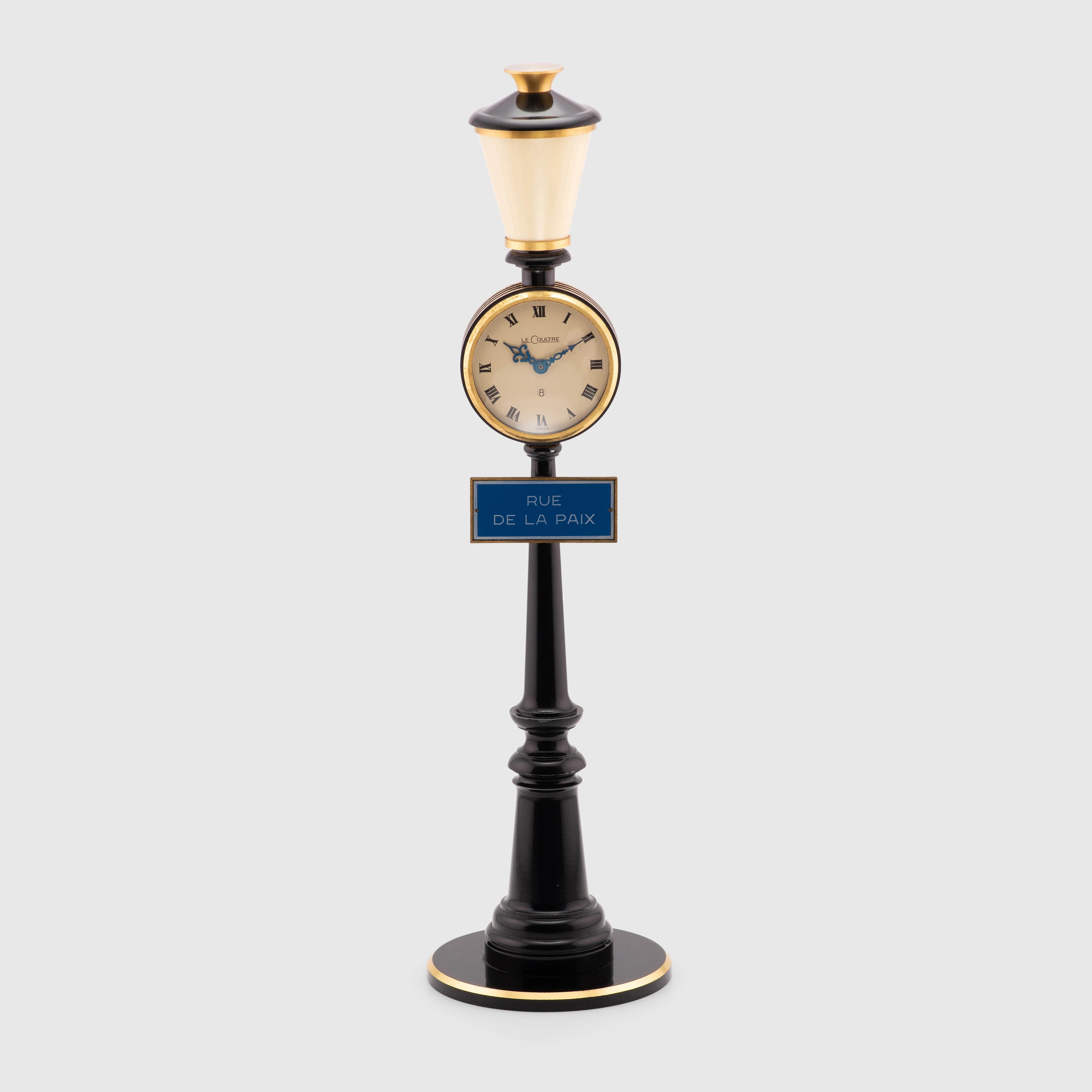 1965 LeCoultre Rue de la Paix Street Lamp Table Clock