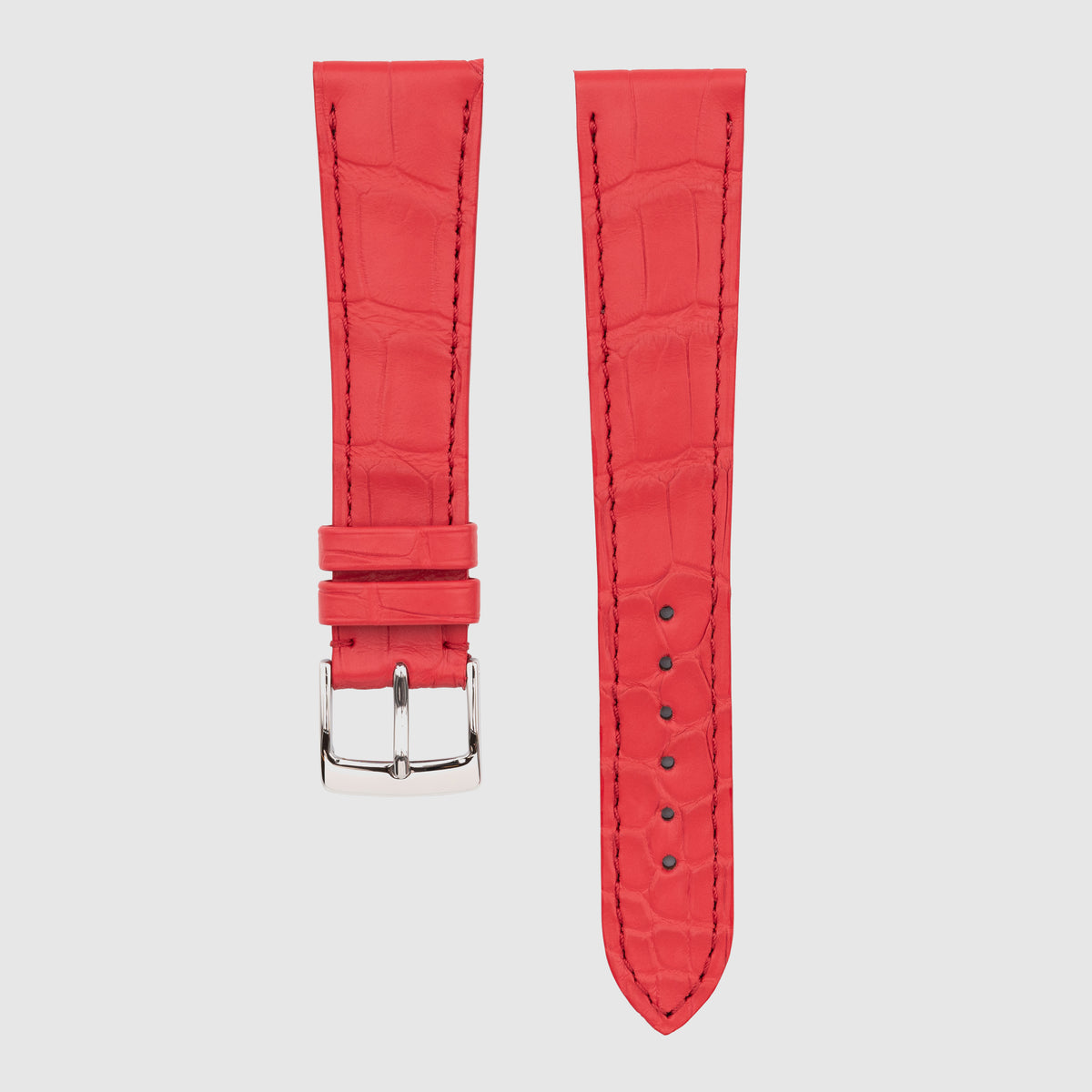 Camille Fournet Strap Alligator Matte Square Scales Red