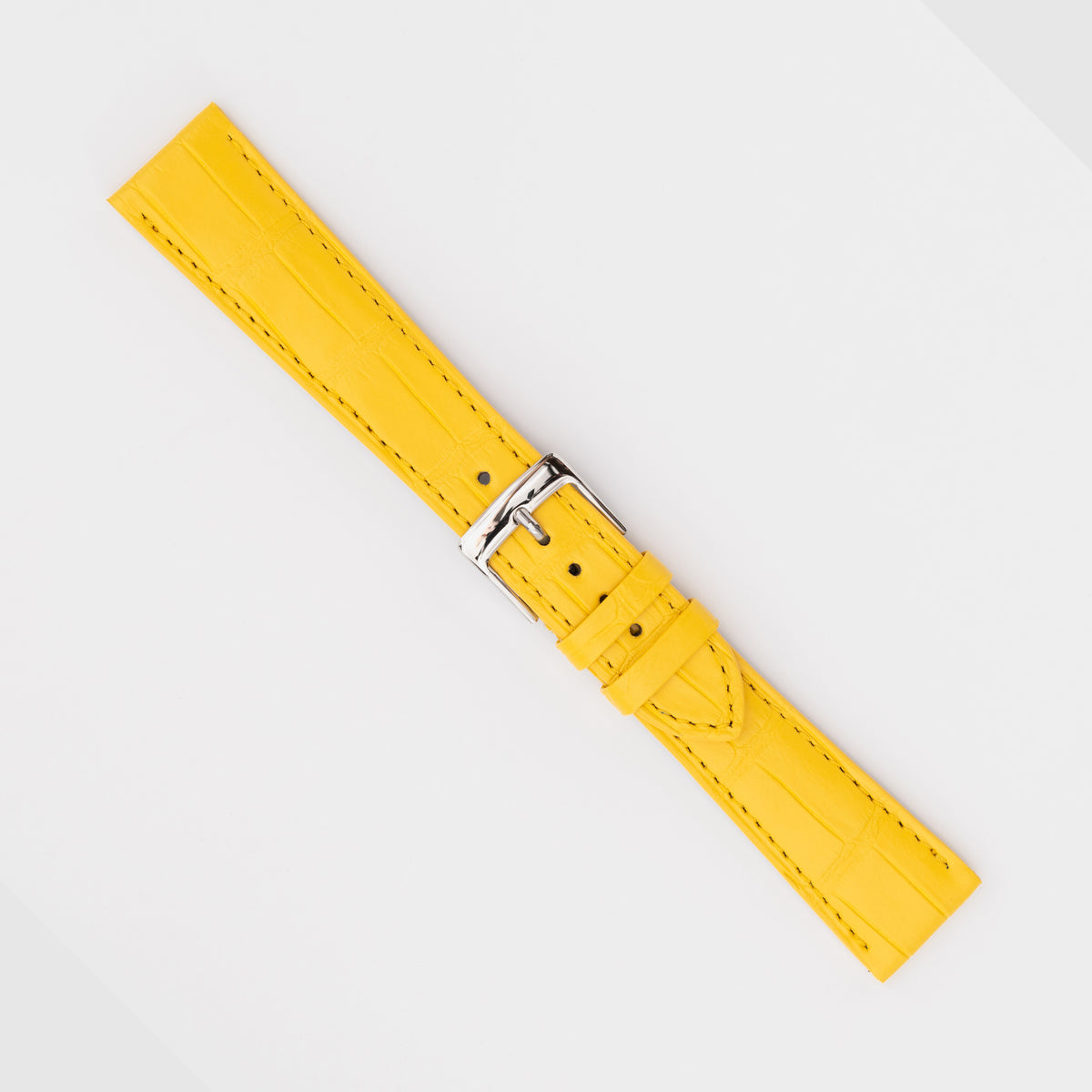 Camille Fournet Strap Alligator Matte Square Scales Yellow