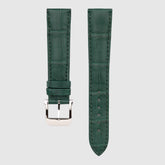 Camille Fournet Straps Alligator Matte Square Scales Bottle Green (Multiple Sizes)