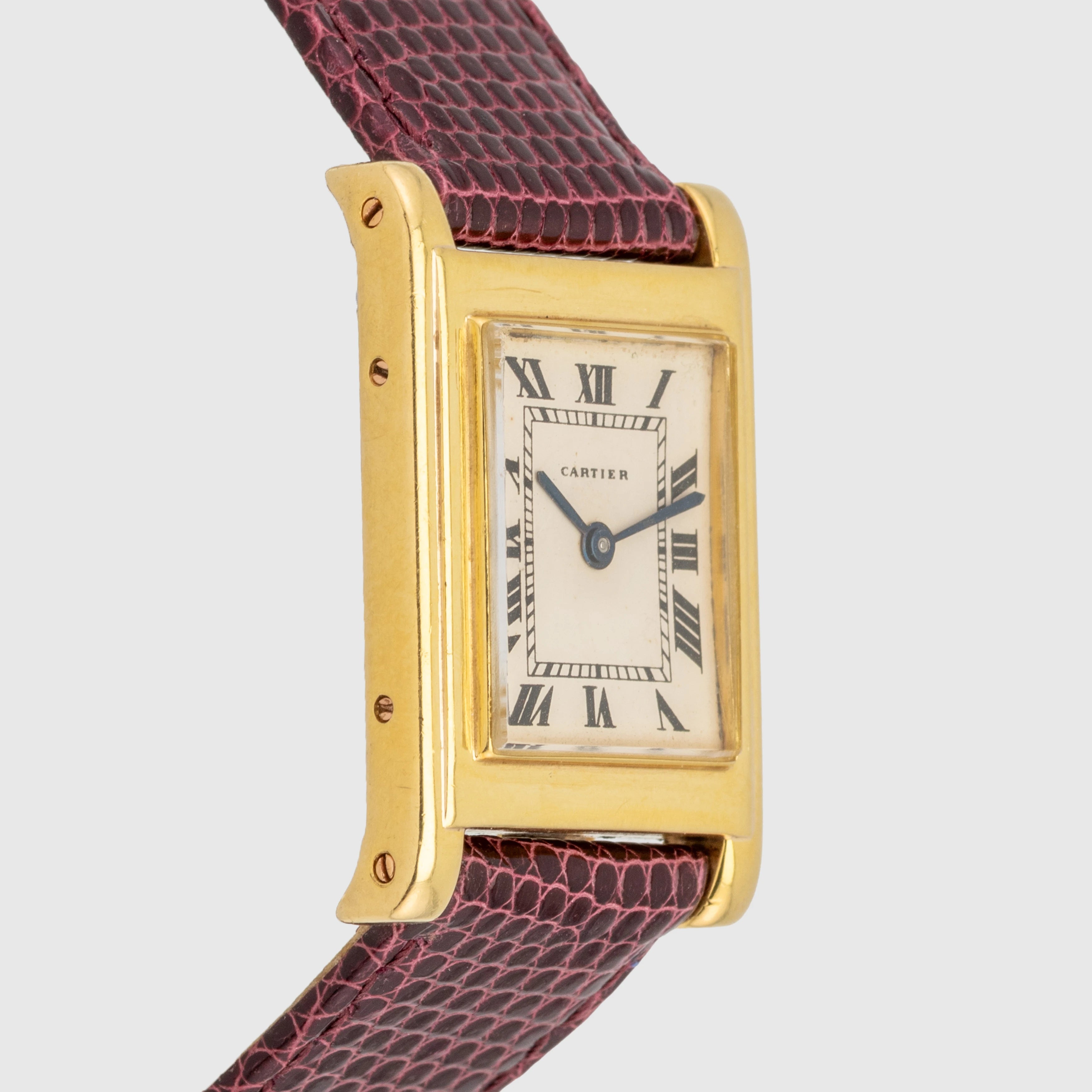 1940's Cartier Tank Cornice Bec D'Aigle 18K (with Box)