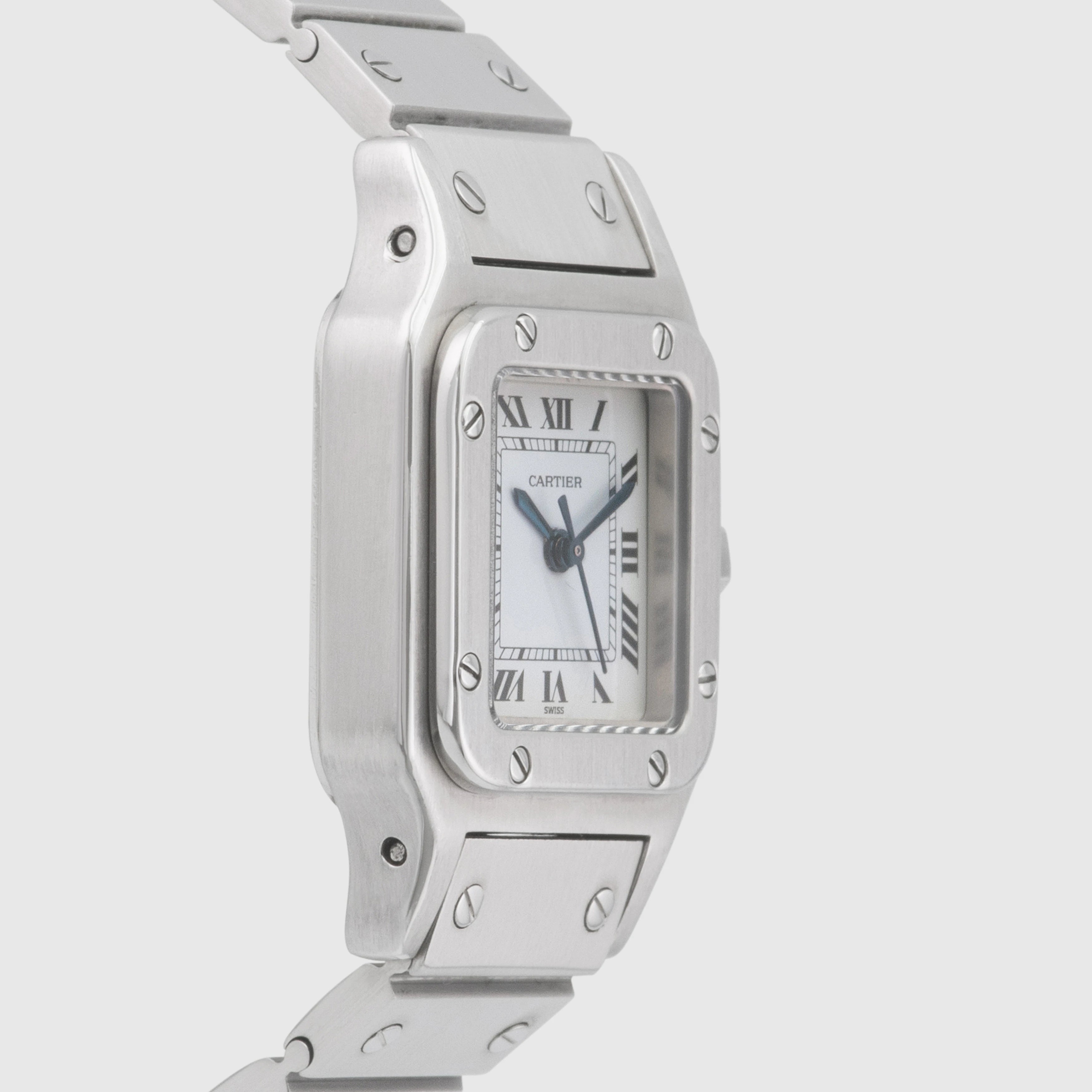 1980's Cartier Santos Carree White Roman Dial Ref. 0901