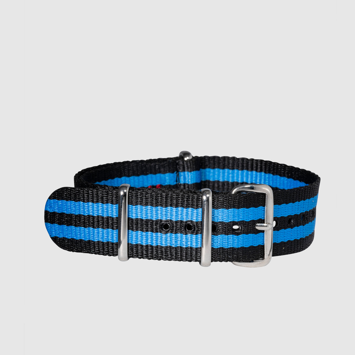 Nato Strap Black & Blue Double Striped