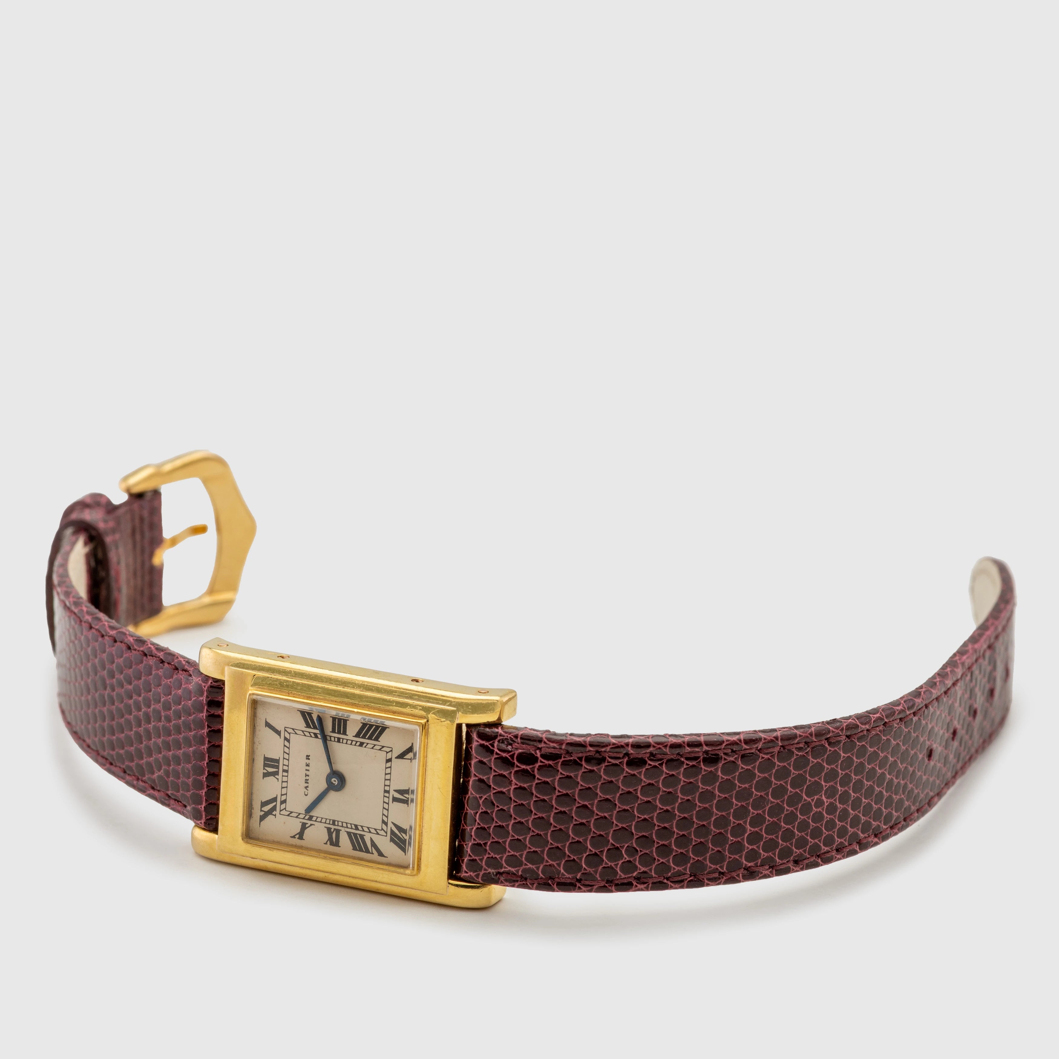 1940's Cartier Tank Cornice Bec D'Aigle 18K (with Box)