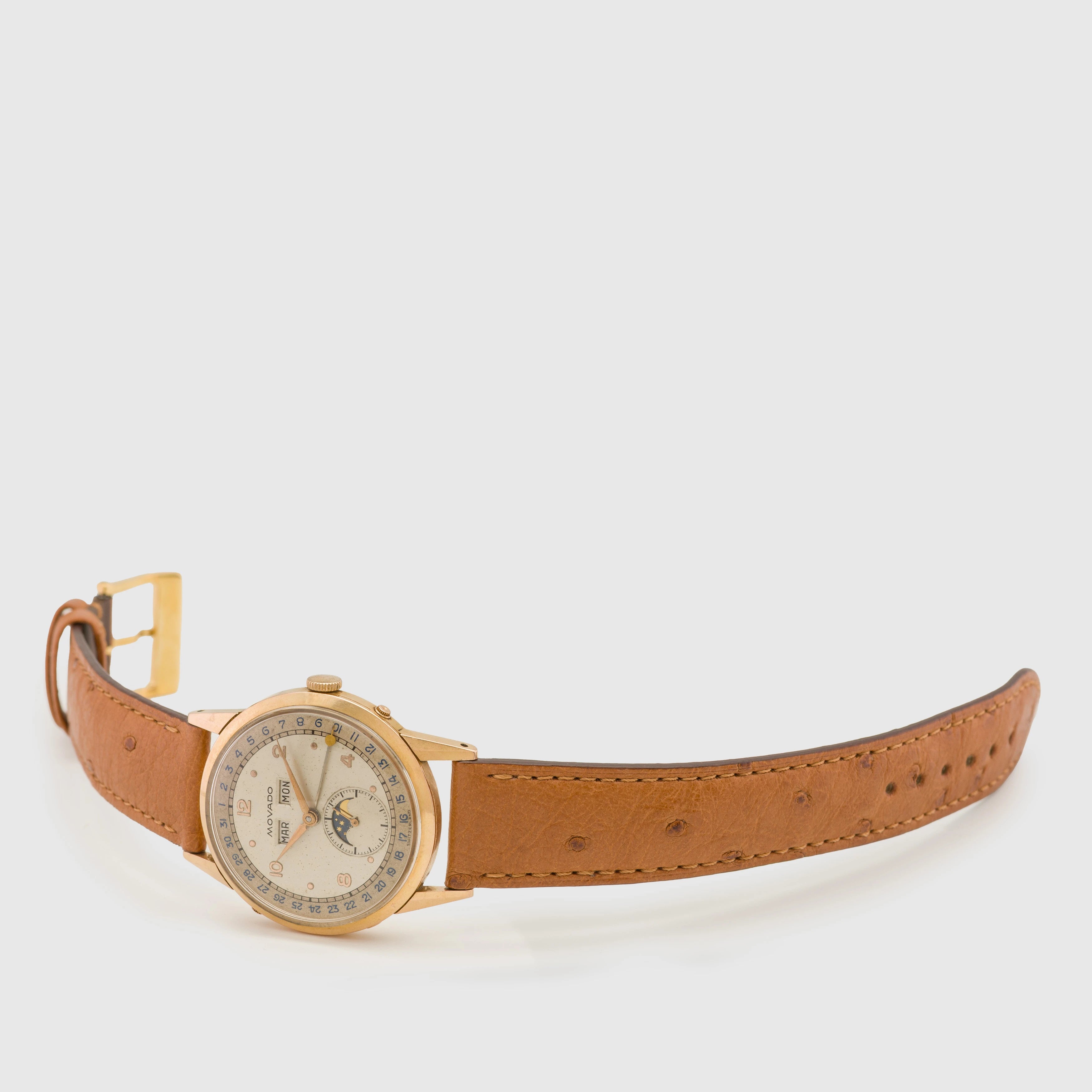 1940's Movado Triple Calendar Moon Phase Ref. R4926