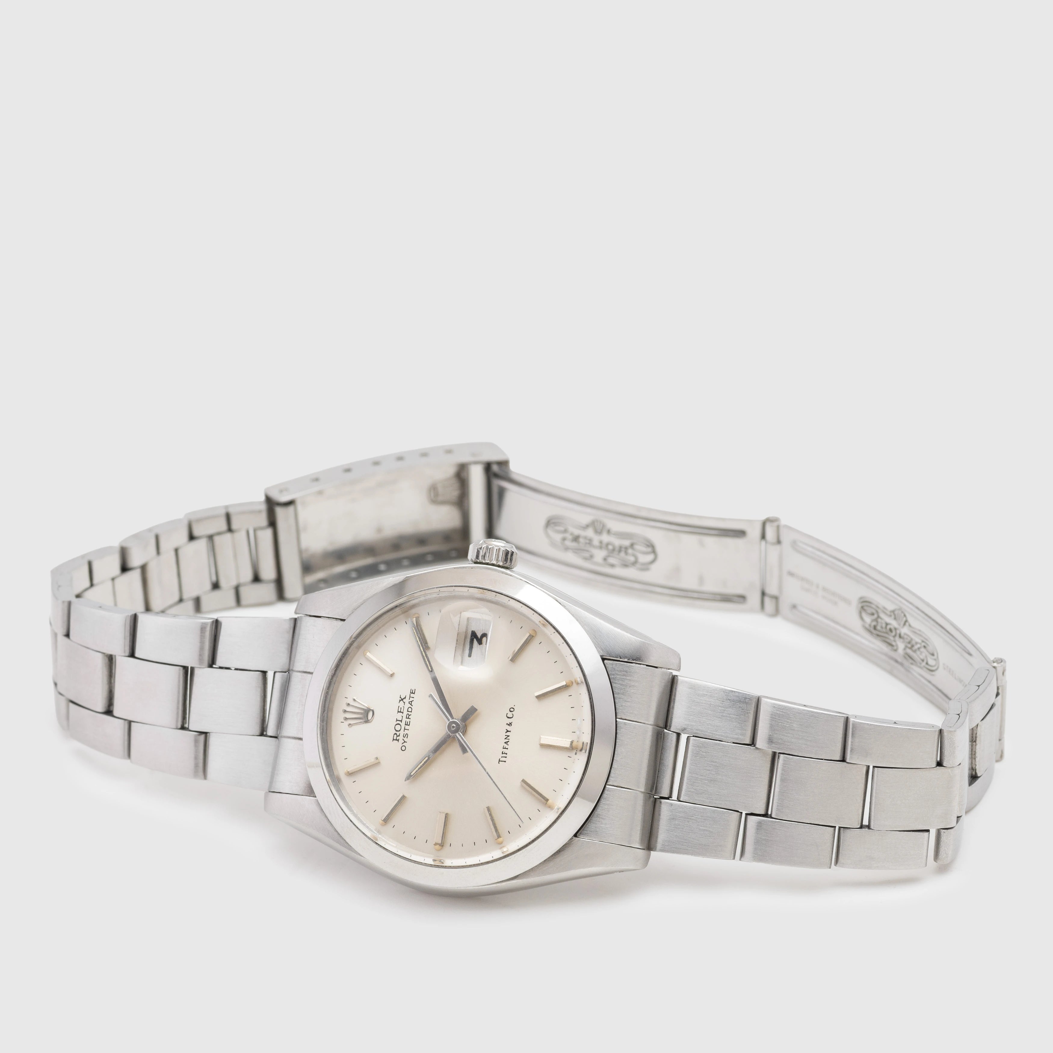 1982 Rolex Oyster Date 'Tiffany & Co.' Silver Dial Ref. 6694 (with Box)