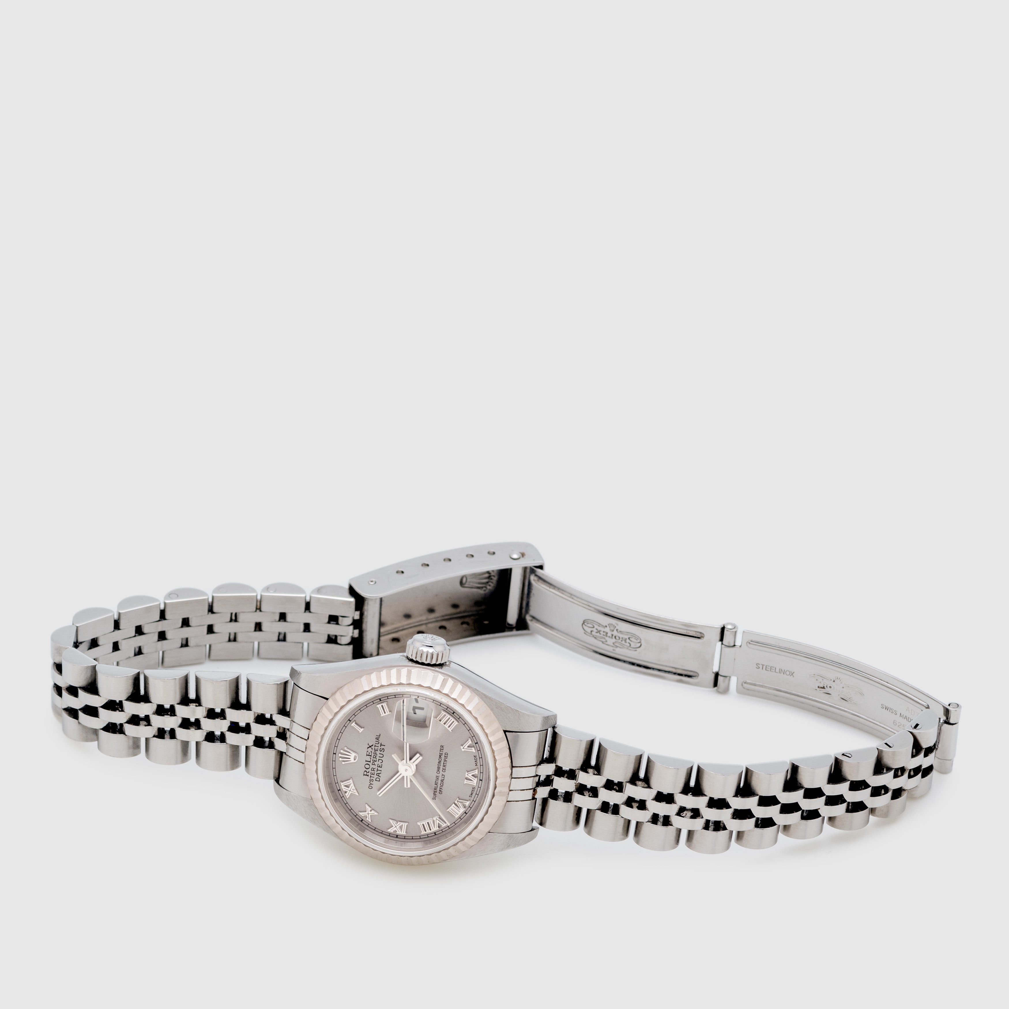 2004 Rolex Lady Datejust St/WG Silver Roman Dial Ref. 79174 (with Booklets)