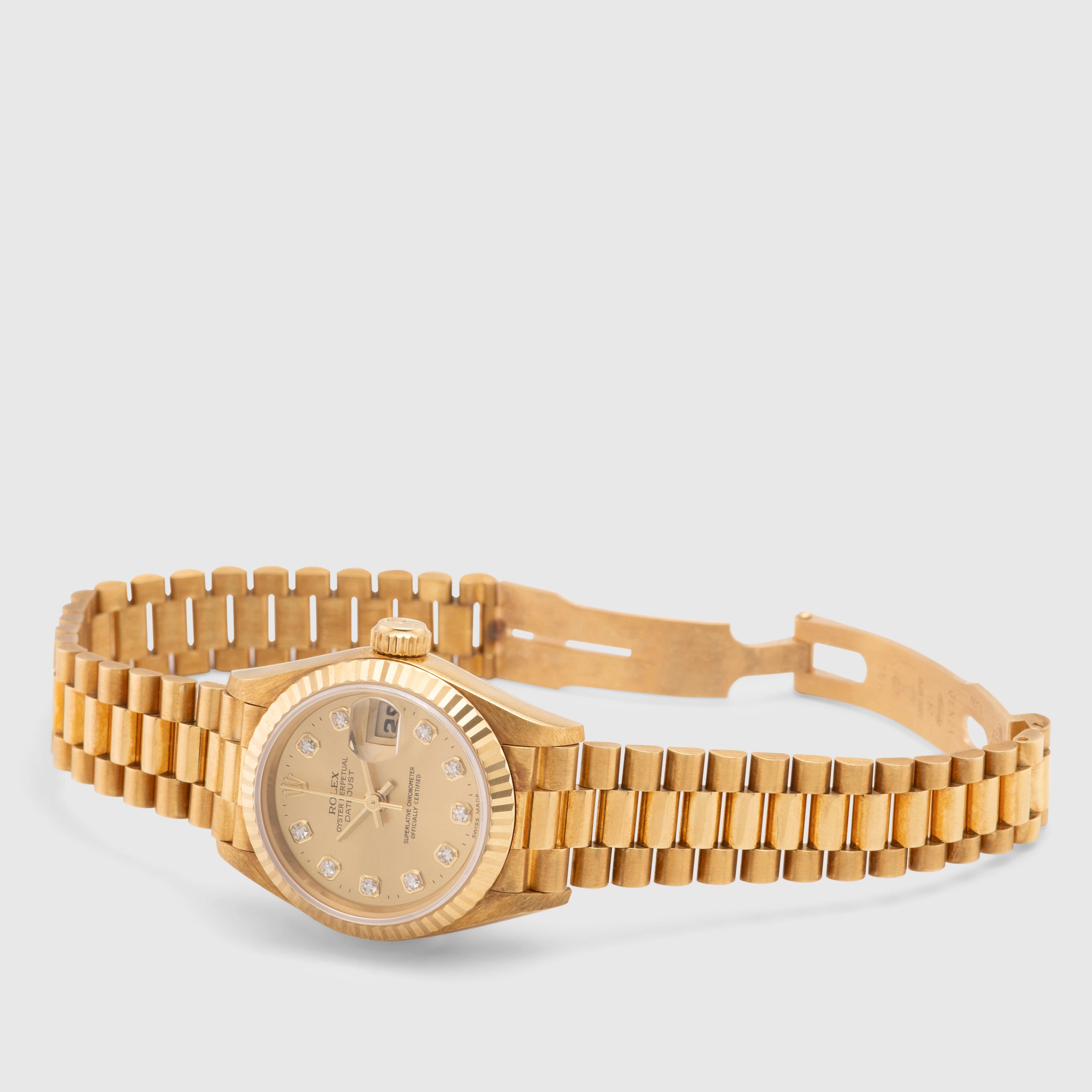 1999 Rolex Lady Datejust Champagne Diamond Dial Ref. 69178 (with Papers)