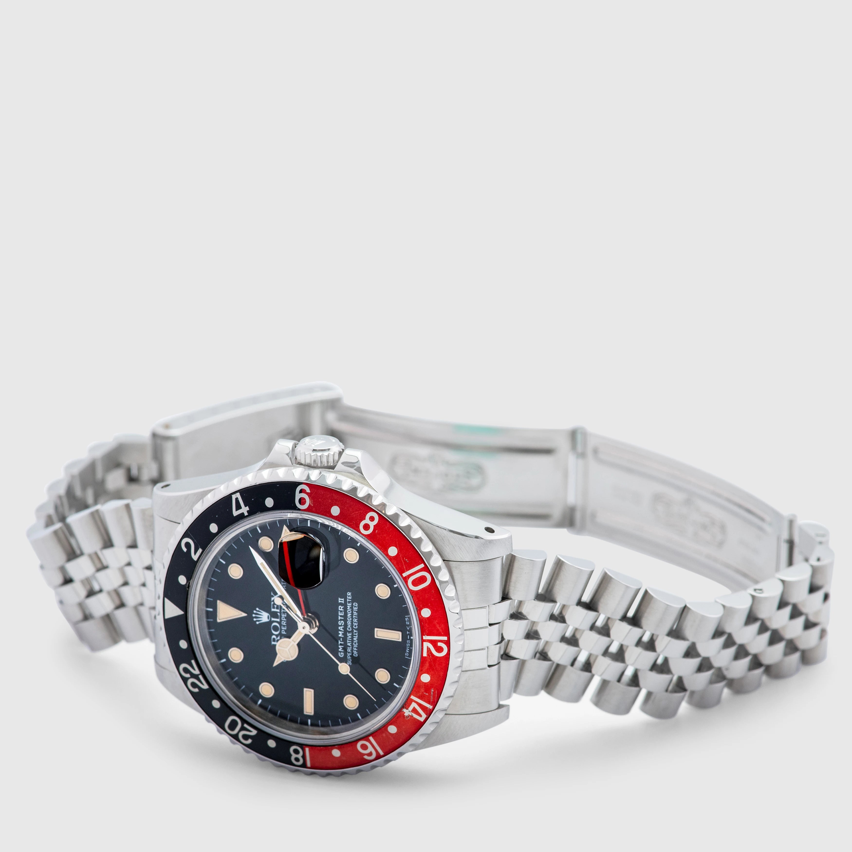 1990 Rolex GMT Master II 'Coke' Jubilee Bracelet Ref. 16710 (Full Set)