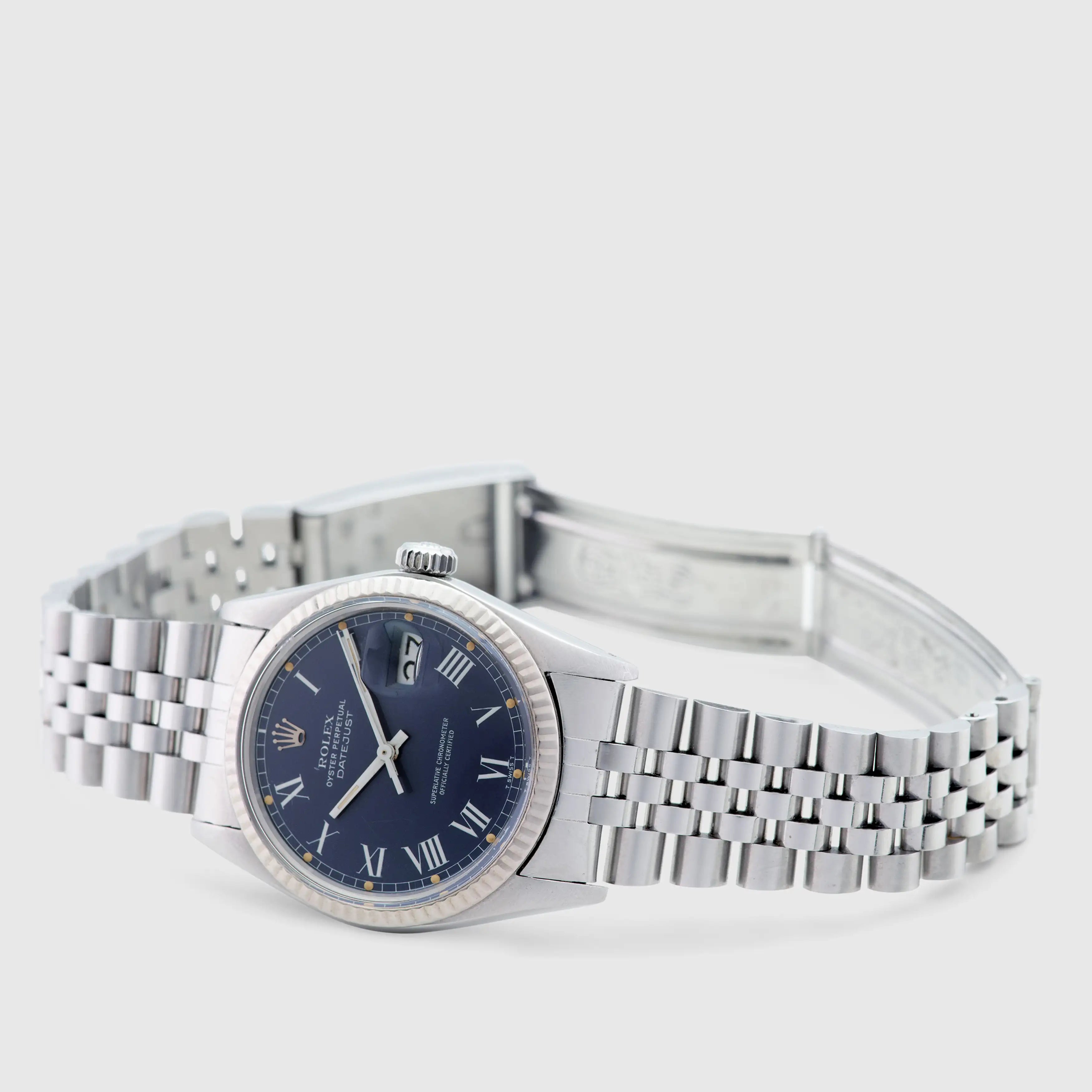 1984 Rolex Datejust Blue Buckley Dial St/WG Ref. 16014