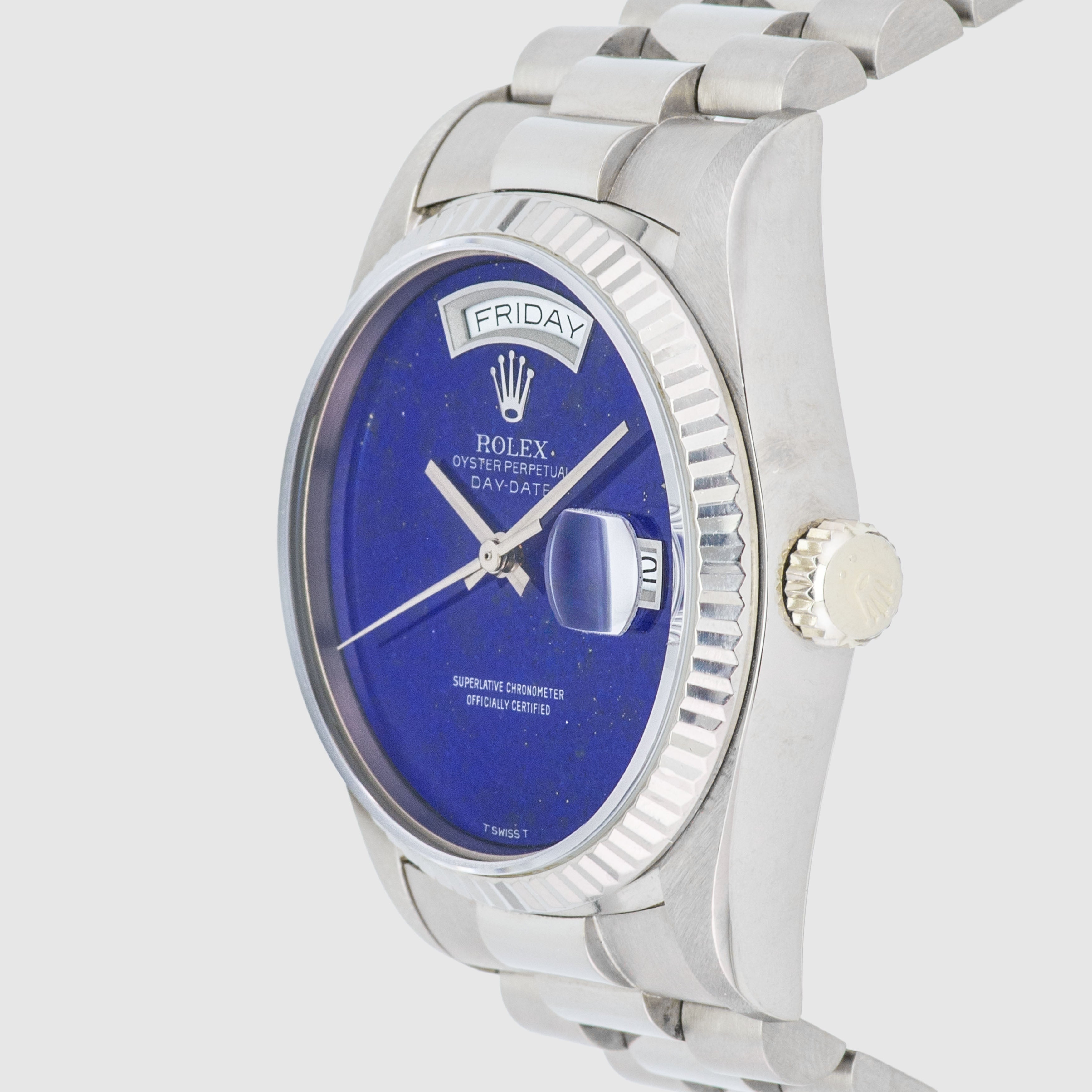 1987 Rolex Day Date White Gold Lapis Dial Ref. 18039