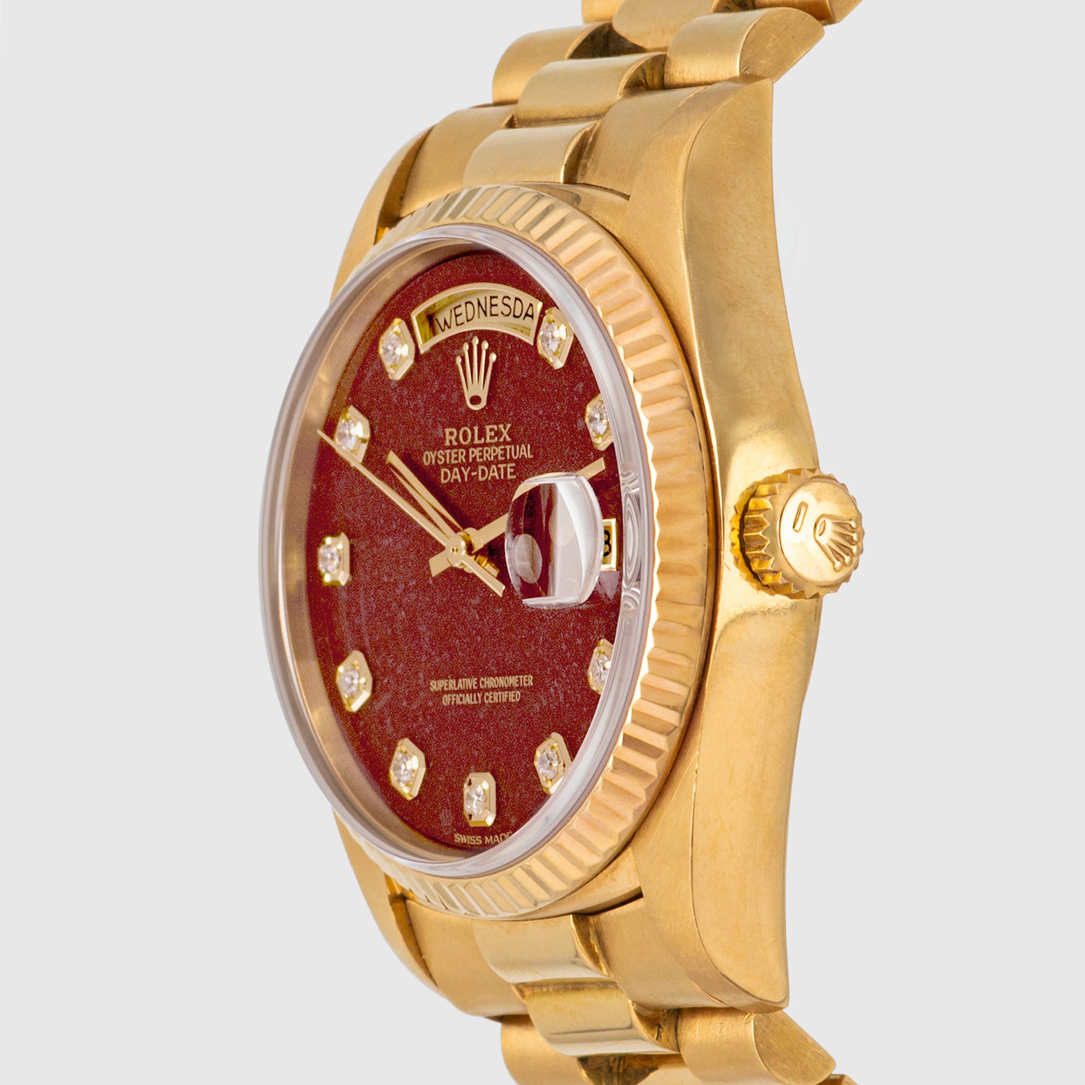 1988 Rolex Day Date Rubellite Diamond Dial Ref. 18038