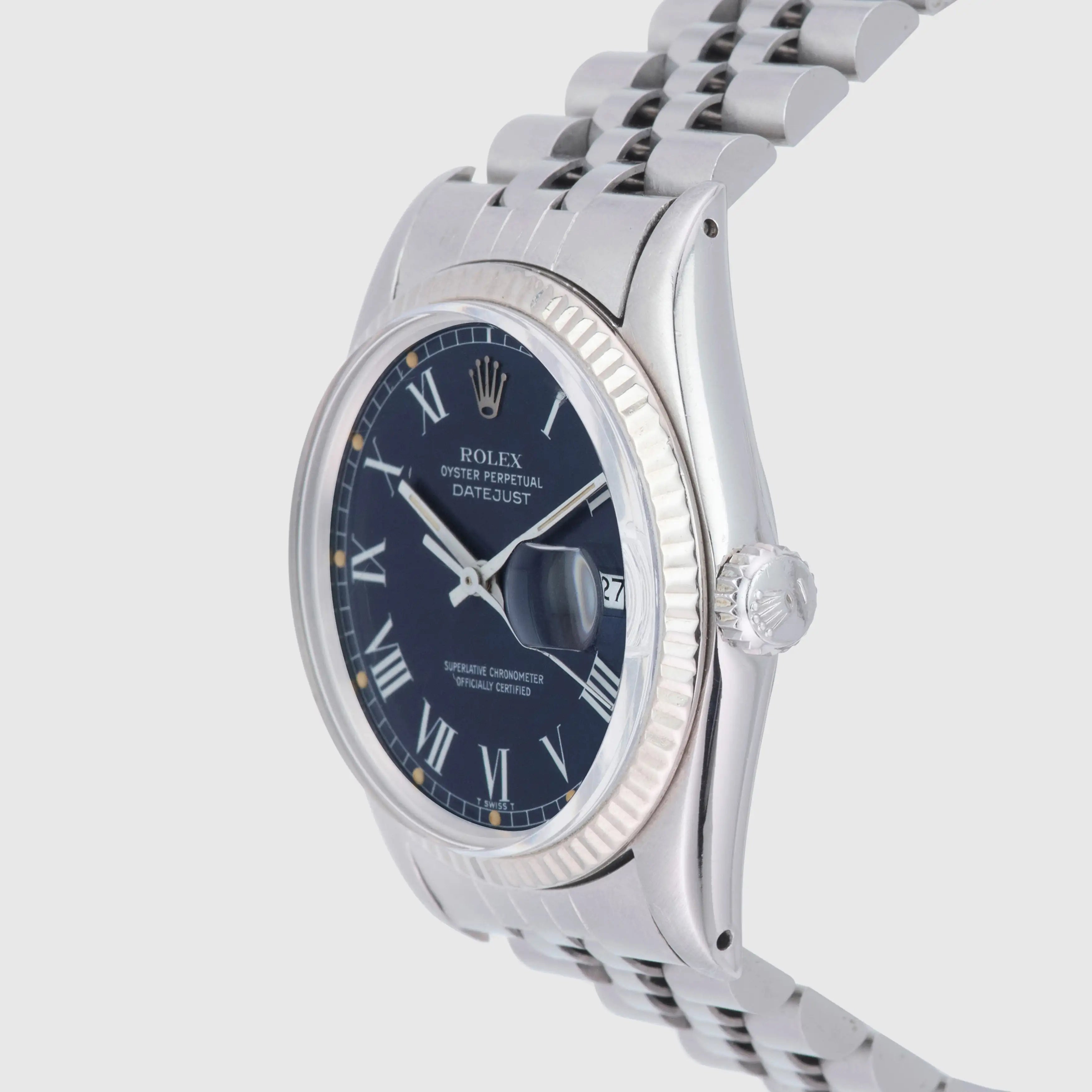 1984 Rolex Datejust Blue Buckley Dial St/WG Ref. 16014