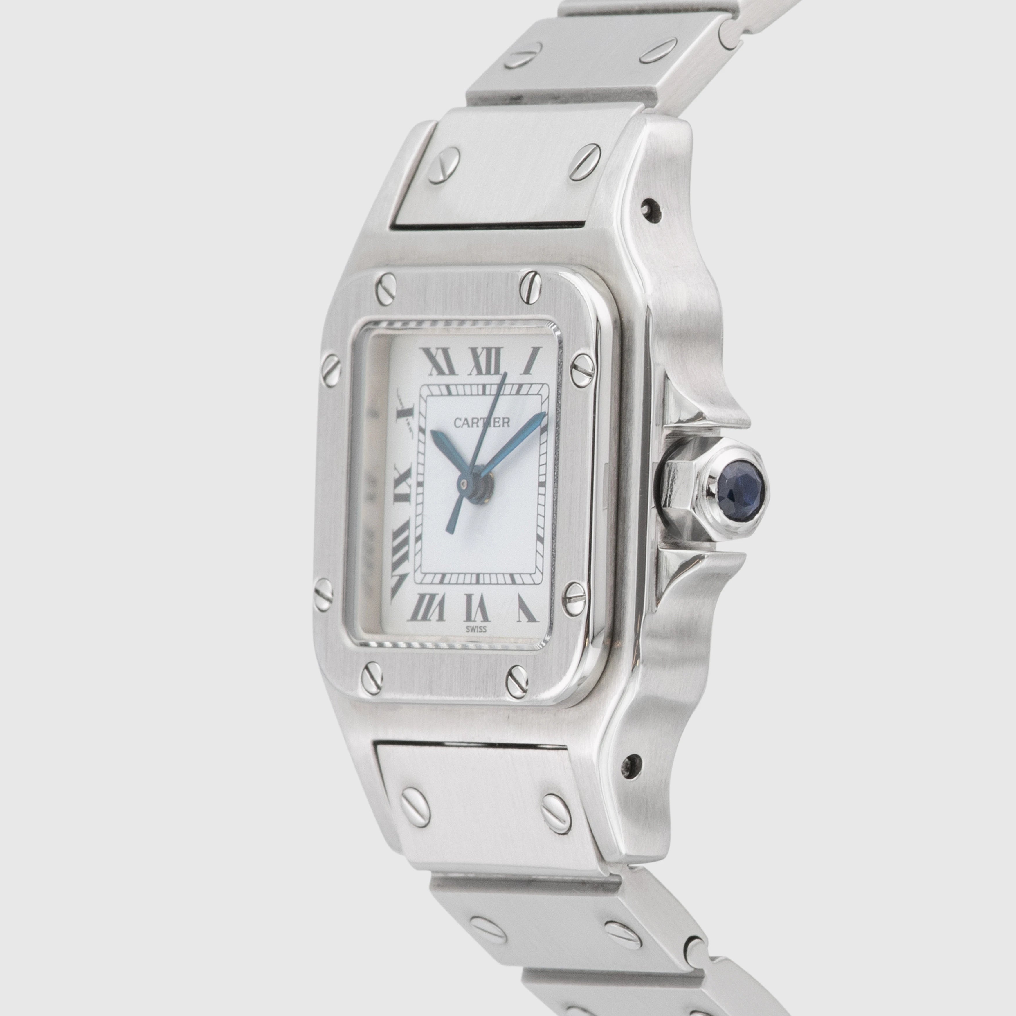 1980's Cartier Santos Carree White Roman Dial Ref. 0901