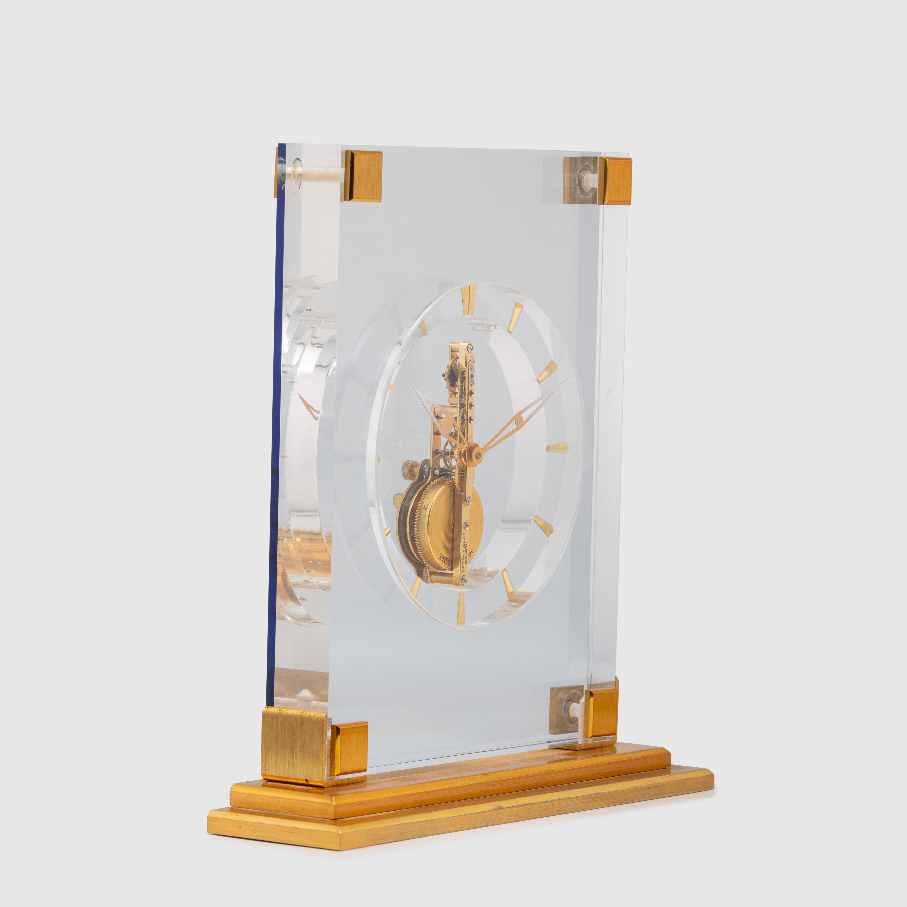1960's Jaeger LeCoultre Lucite Brass Ref. 318