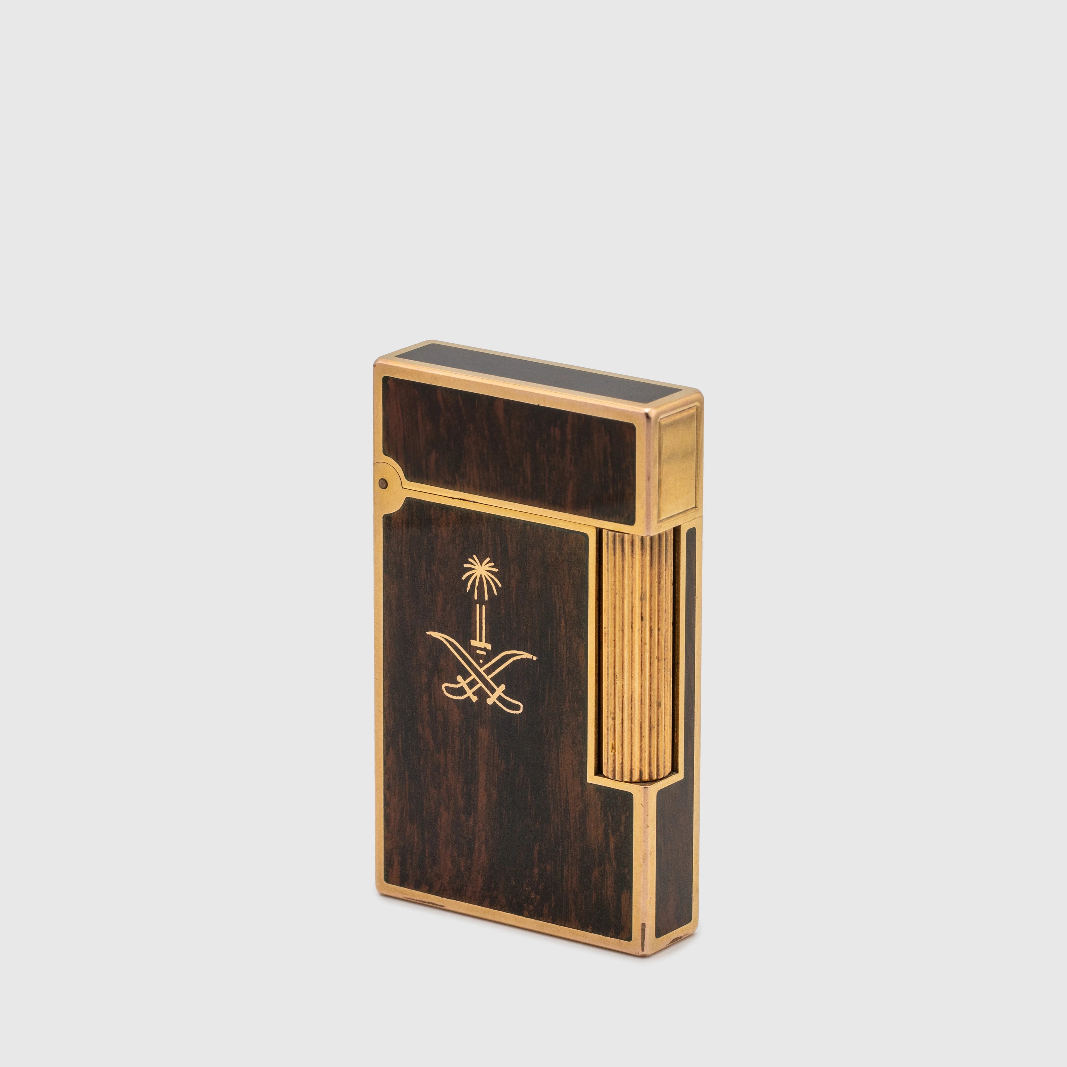 St. Dupont Lighter 'Saudi Palm' Logo Wood Finish