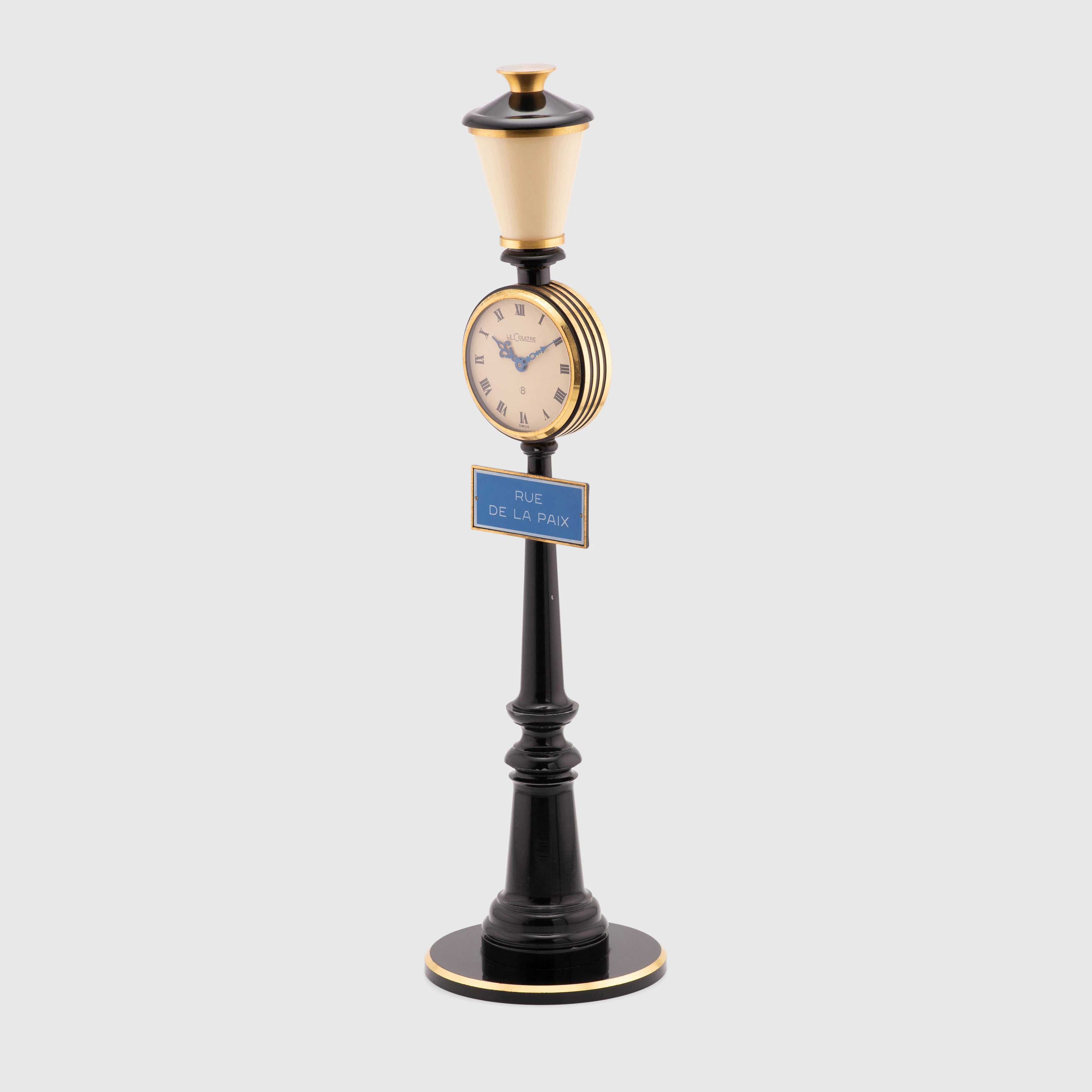 1965 LeCoultre Rue de la Paix Street Lamp Table Clock