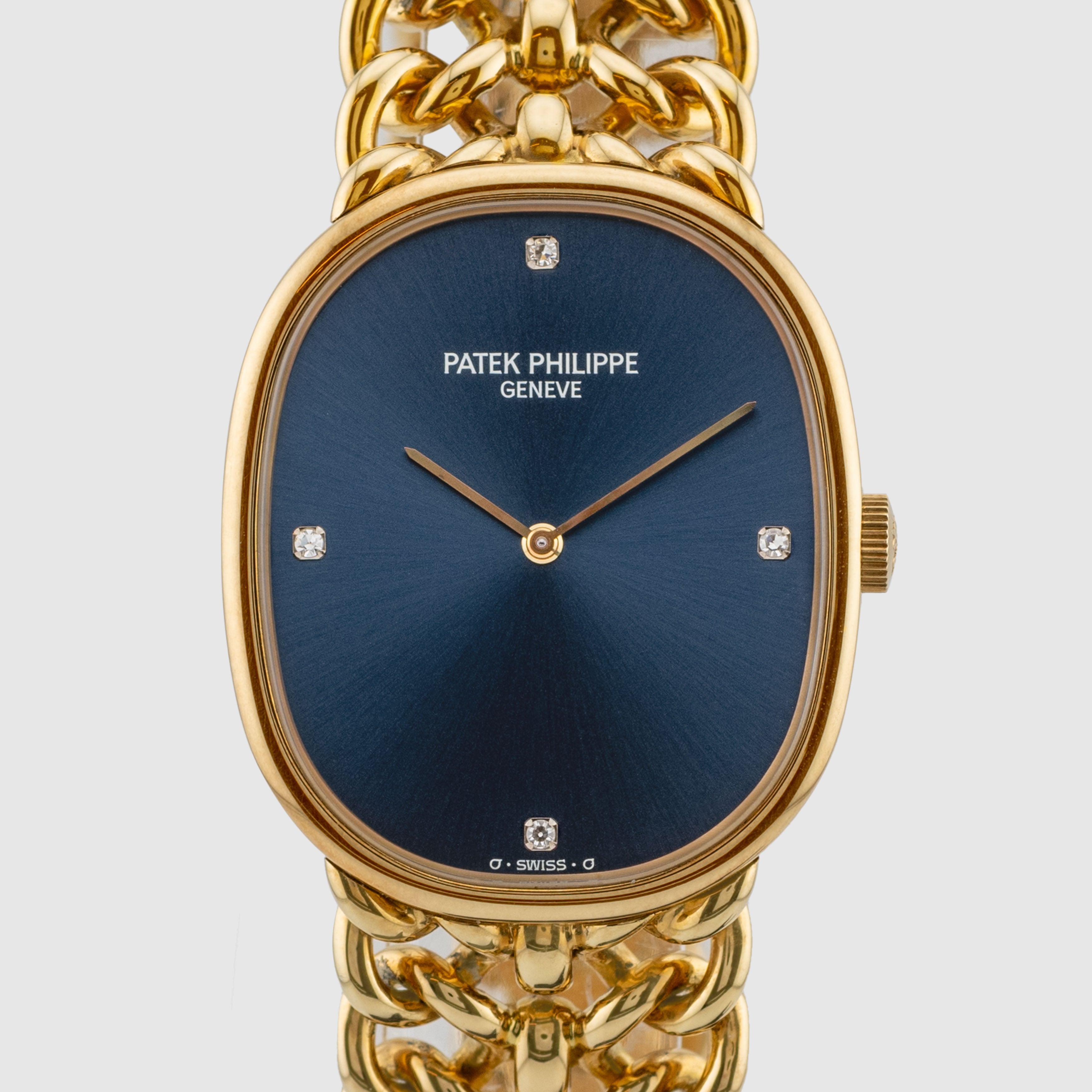 1990's Patek Philippe Ellipse with Special Bracelet Ref. 3848 (Box and Hang Tag)