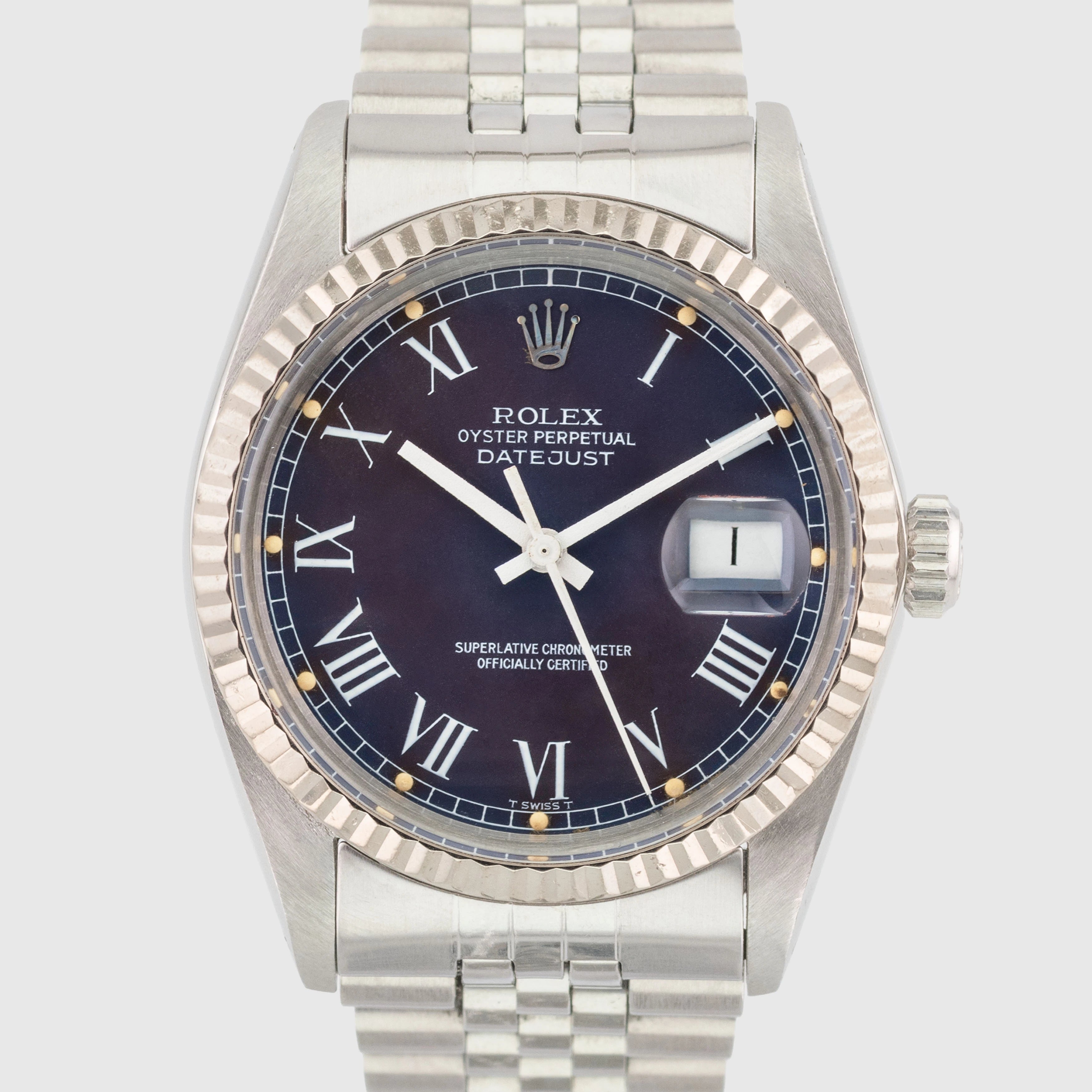 1983 Rolex Datejust Purple Buckley Dial Ref. 16014