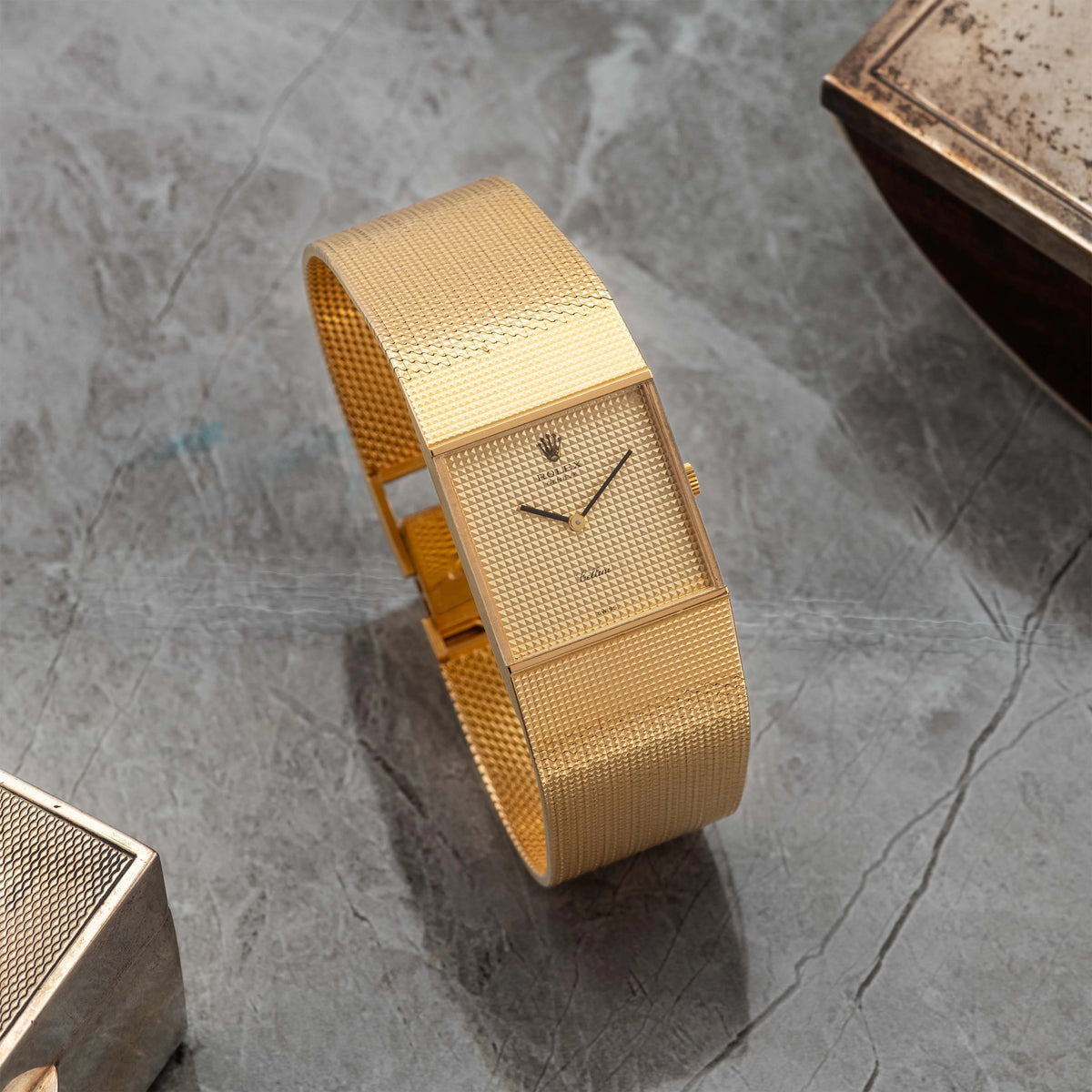 1981 Rolex King Midas Cellini Hobnail Dial Unpolished Ref. 4312/8 (with Papers)