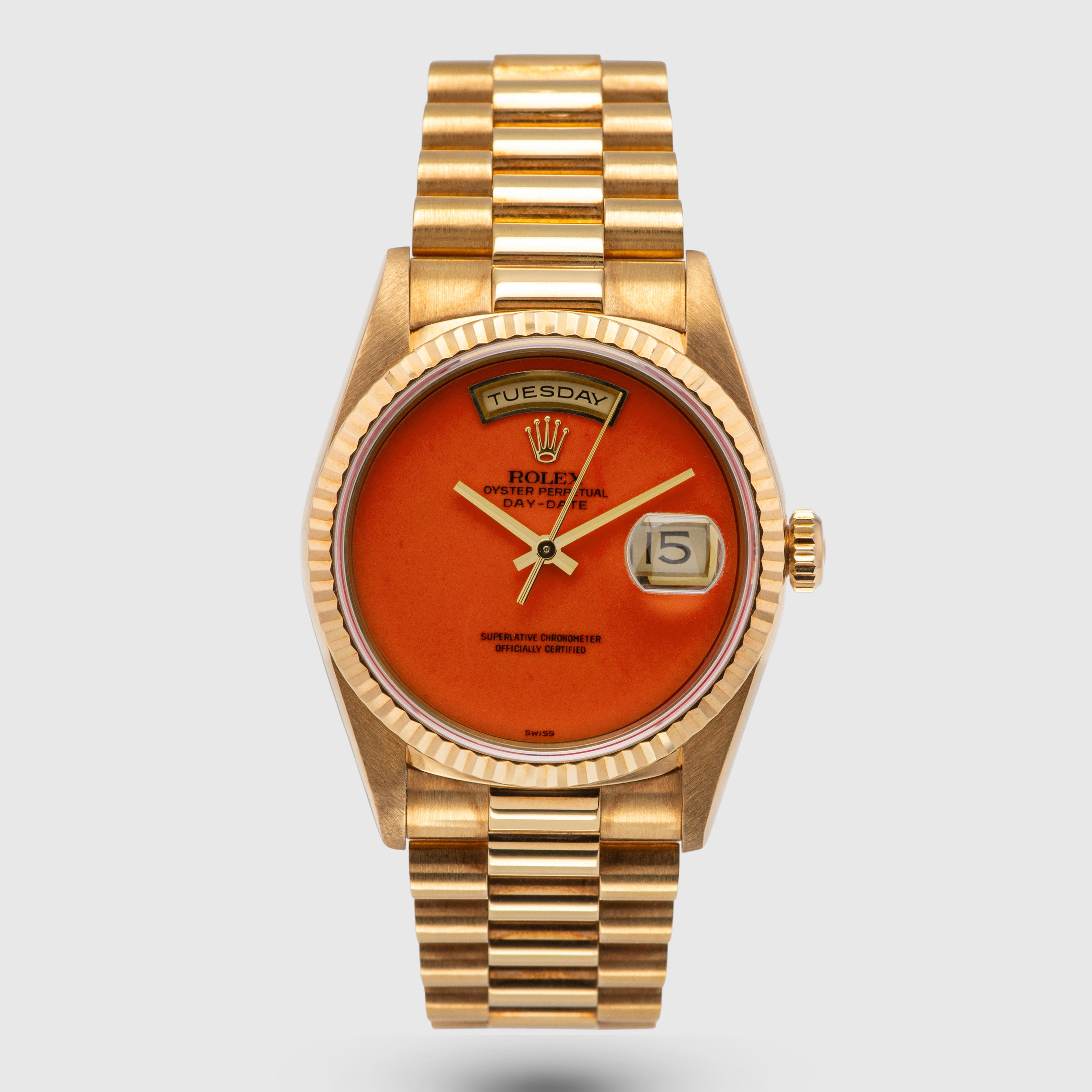 1990 Rolex Day Date Coral Ref. 18238 (Full Set)