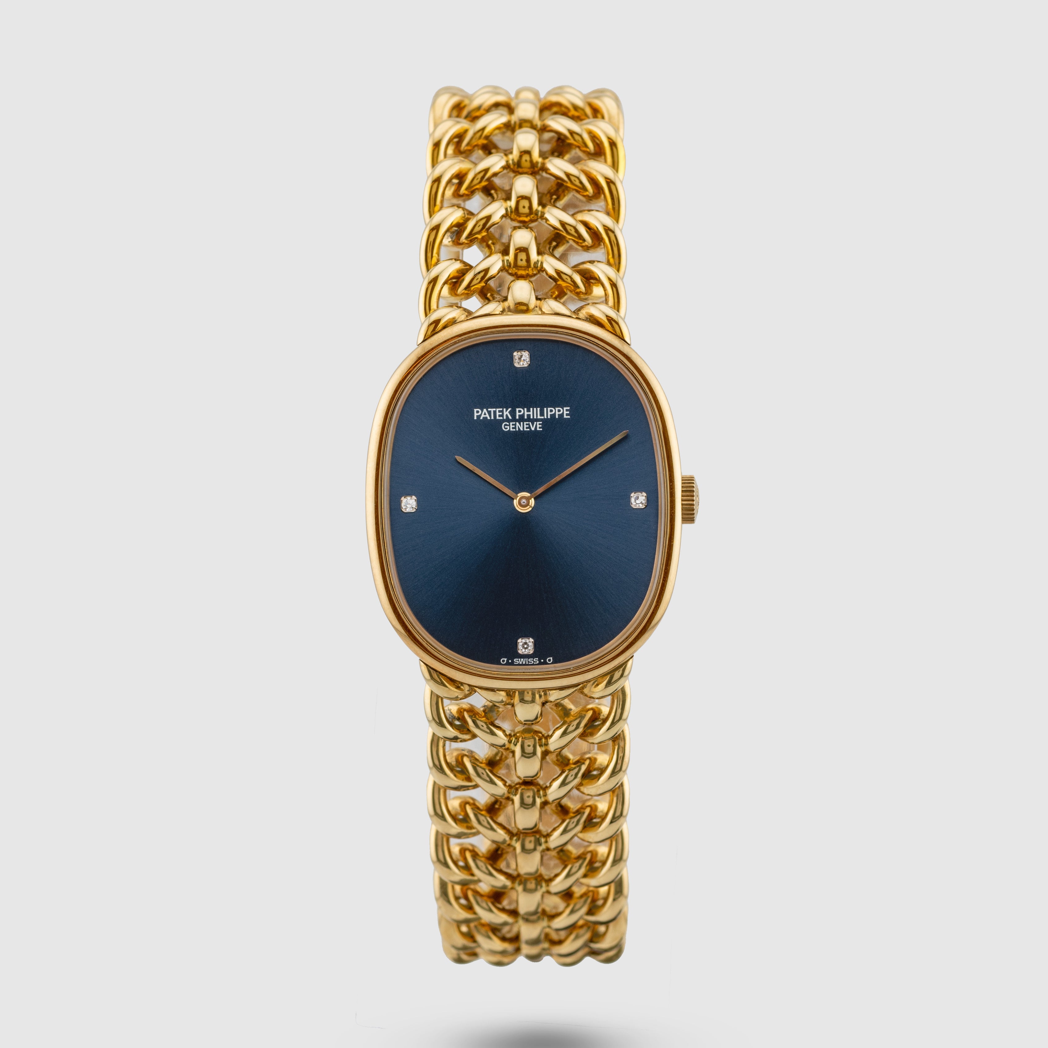 1990's Patek Philippe Ellipse with Special Bracelet Ref. 3848 (Box and Hang Tag)