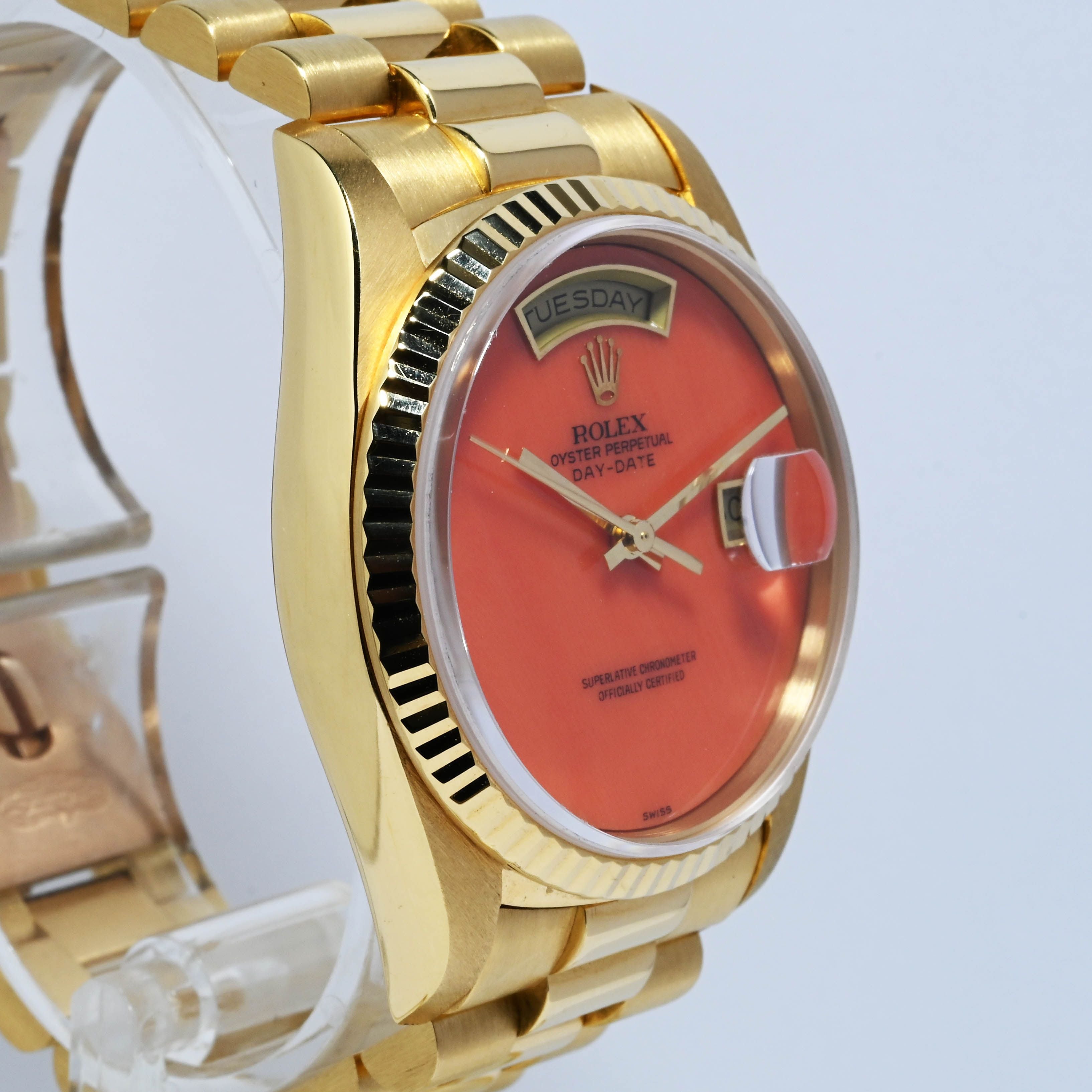 1989 Rolex Day Date Coral Dial Ref. 18238