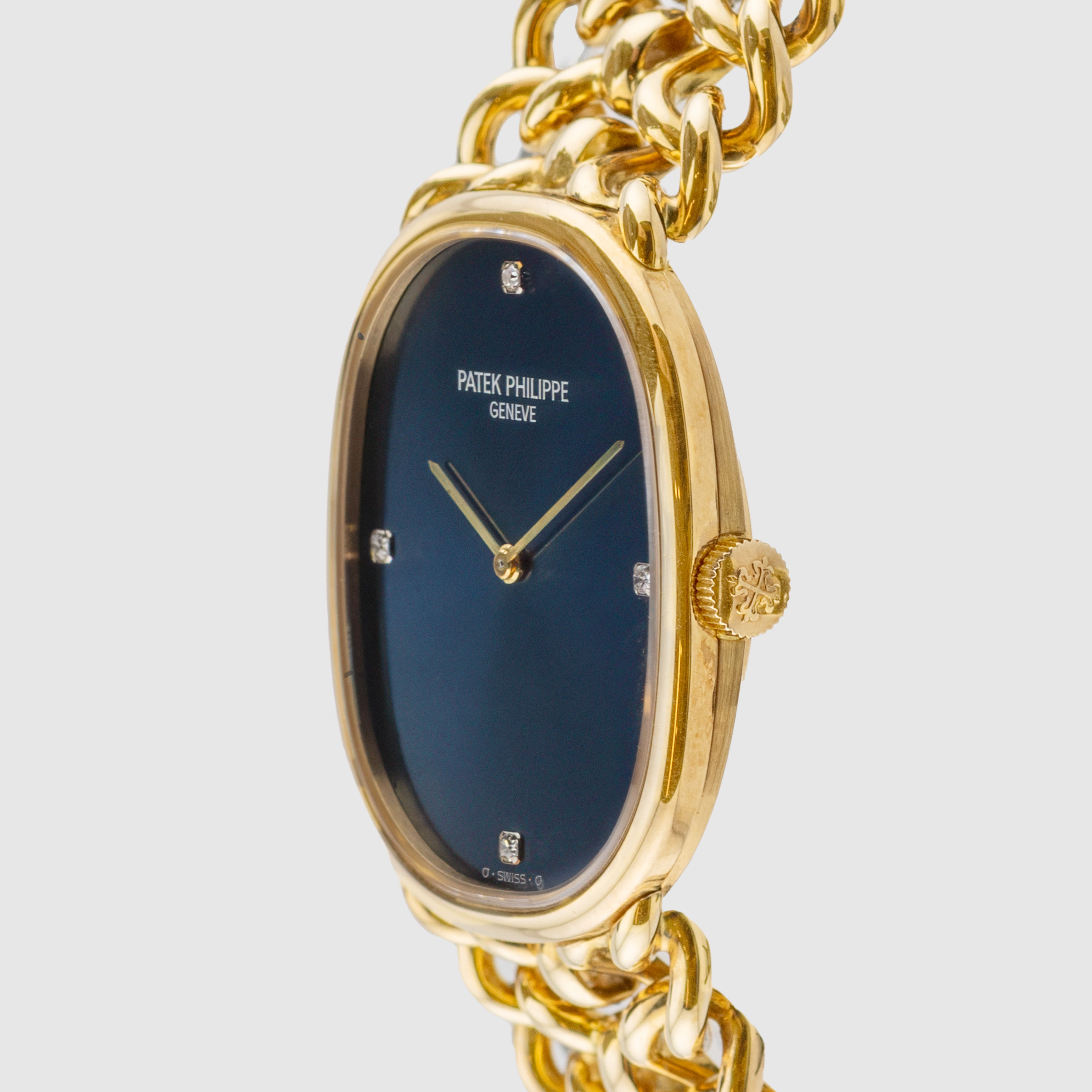 1990's Patek Philippe Ellipse with Special Bracelet Ref. 3848 (Box and Hang Tag)