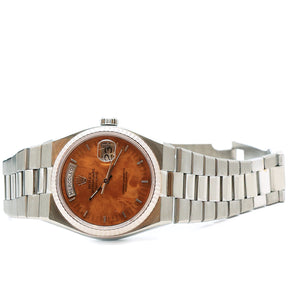1978 Rolex Day Date Oysterquartz Birch Wood Dial Ref.  19019