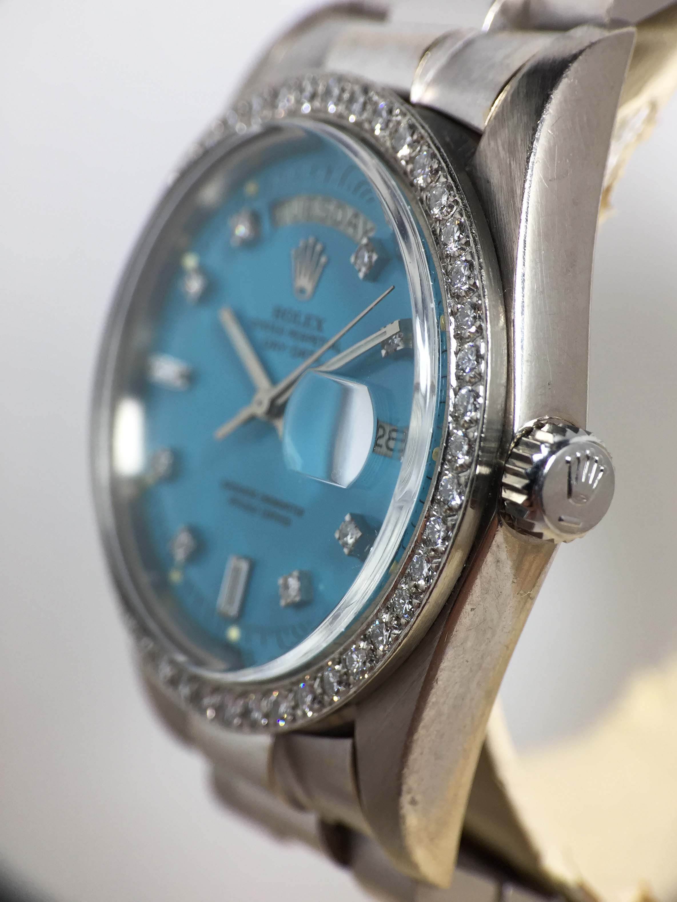 1978 Rolex Day Date Turquoise Stella Diamond Dial Ref. 1804