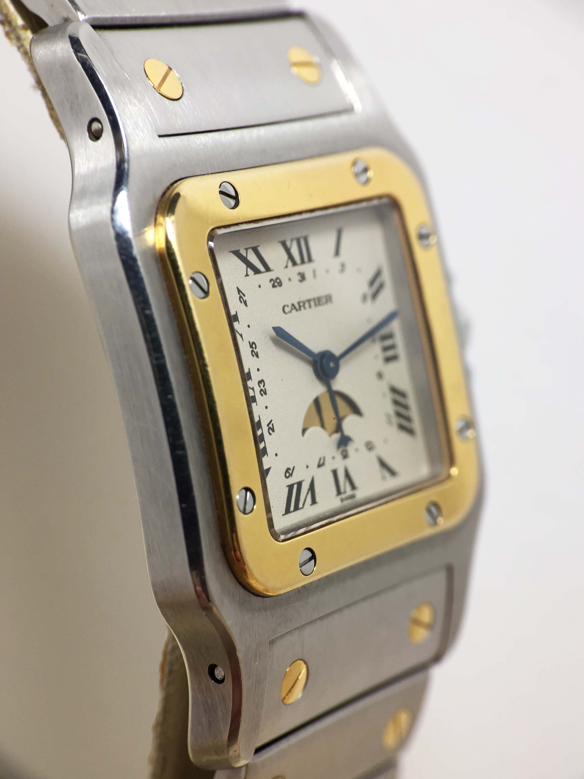 1989 Cartier Santos Galbee St/G Moon Phase Ref. 119901 (with Original Warranty Booklet)
