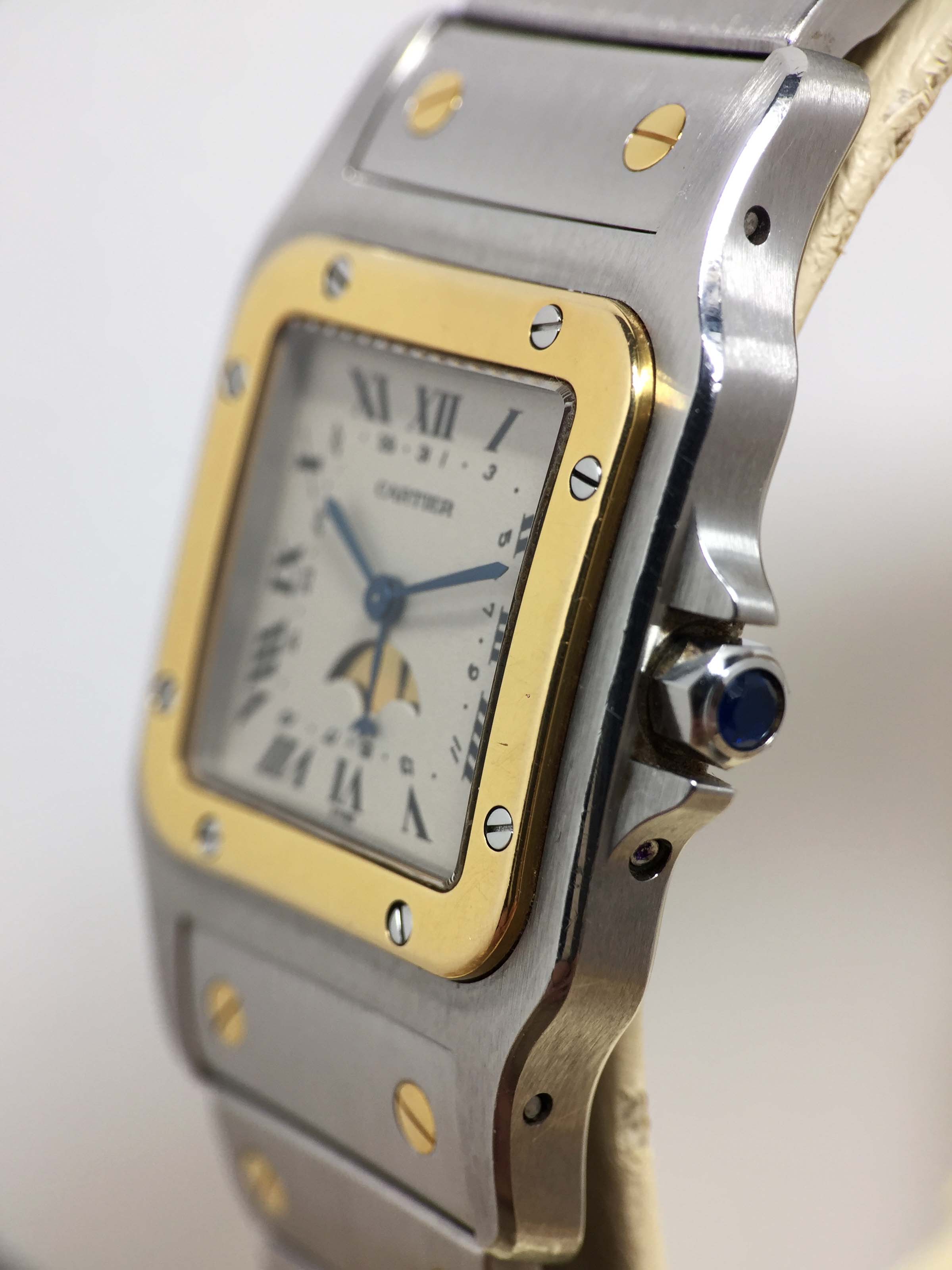 1989 Cartier Santos Galbee St/G Moon Phase Ref. 119901 (with Original Warranty Booklet)