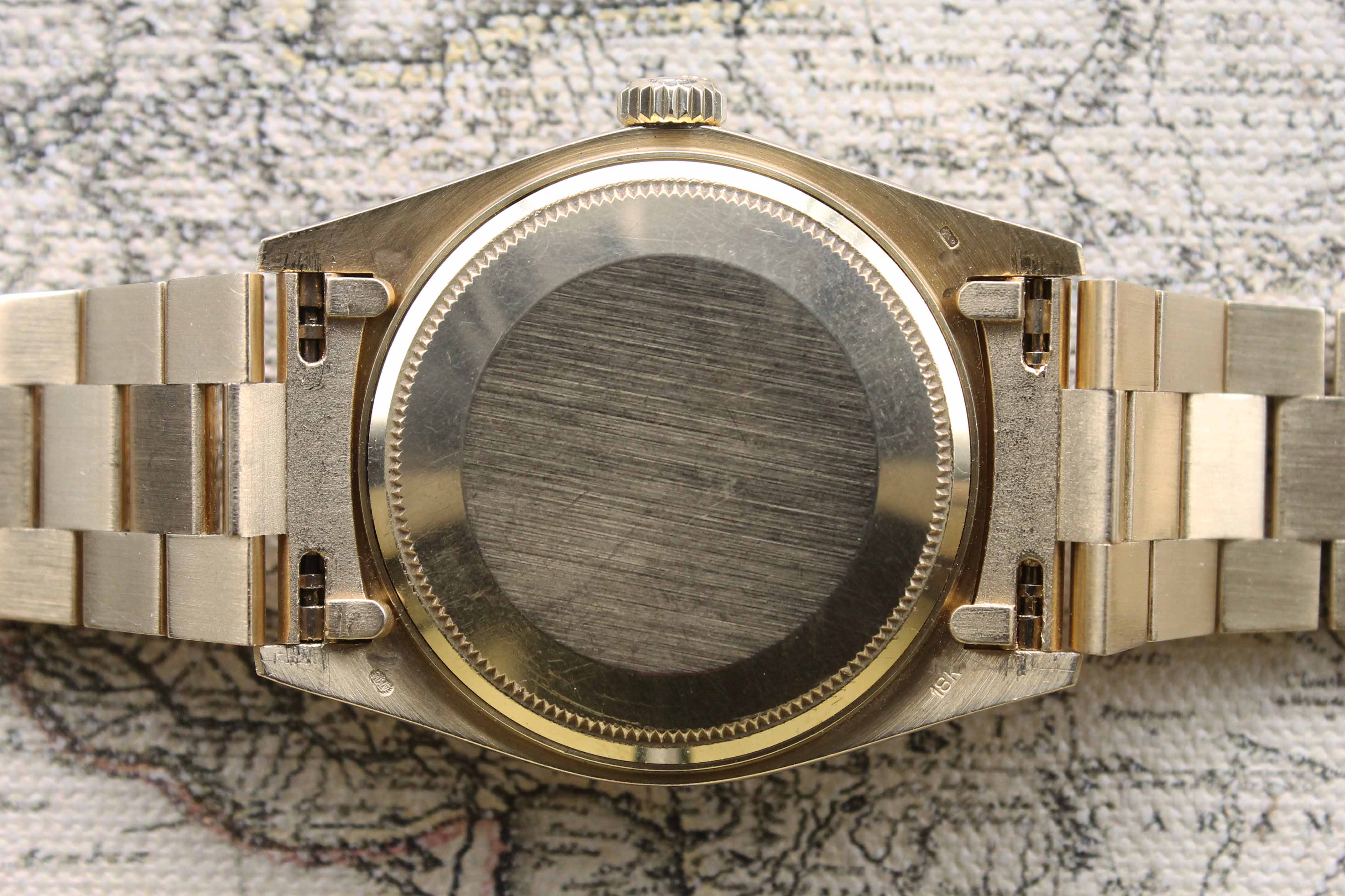 1979 Rolex Day Date Tobacco Brown Vignette Diamond Dial Ref. 18038