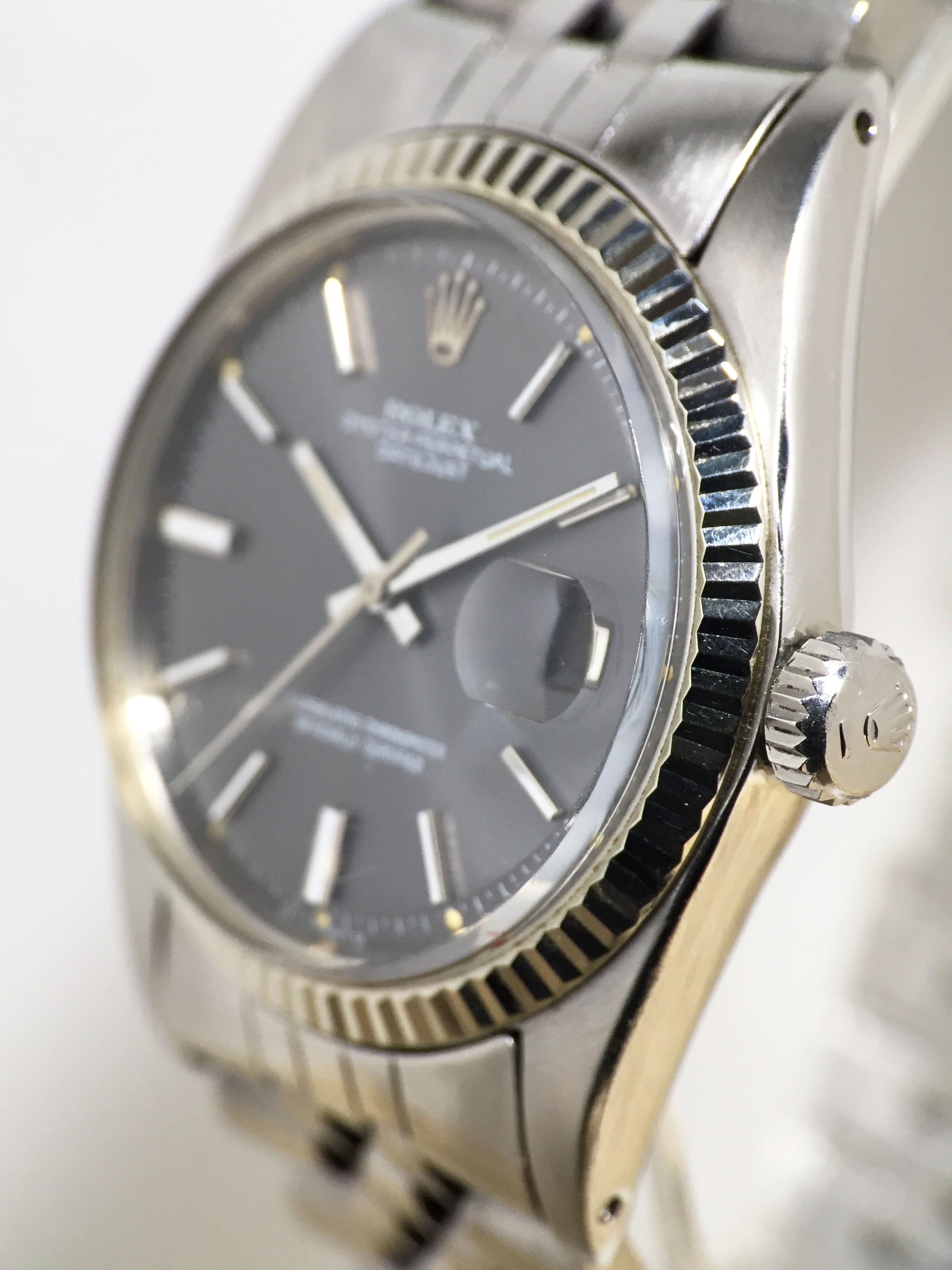1973 Rolex Datejust St/WG Grey Sigma Dial Ref. 1601