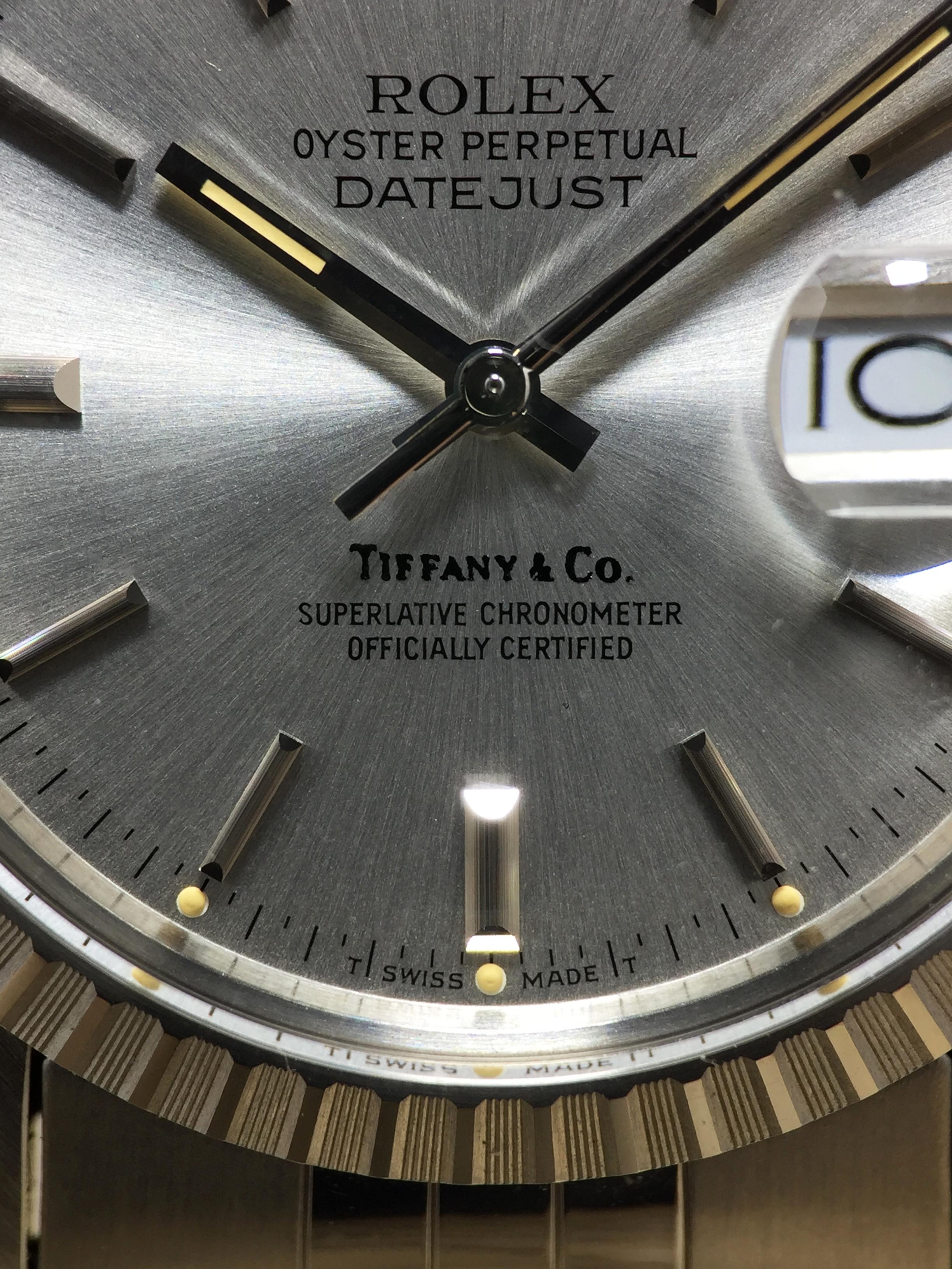1987 Rolex Datejust NOS Tiffany & Co. Ref. 16030 (Full Set)