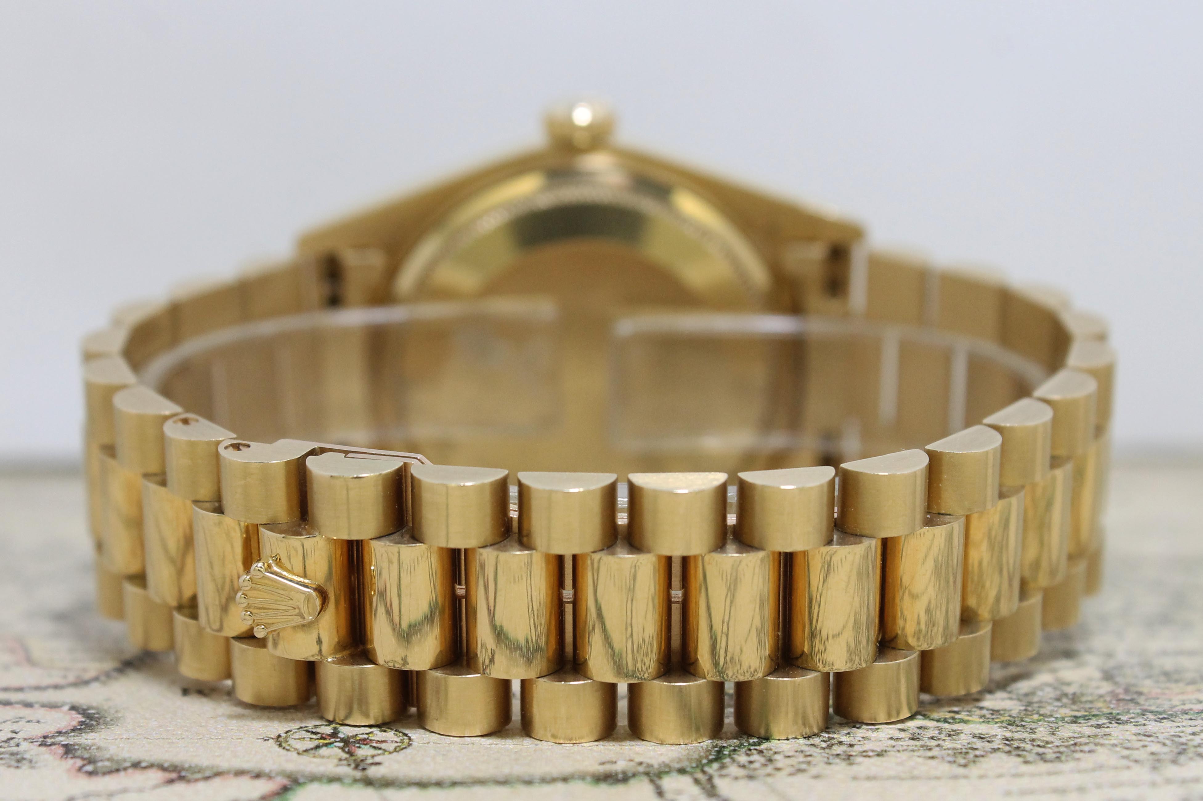 1979 Rolex Day Date Tobacco Brown Vignette Diamond Dial Ref. 18038
