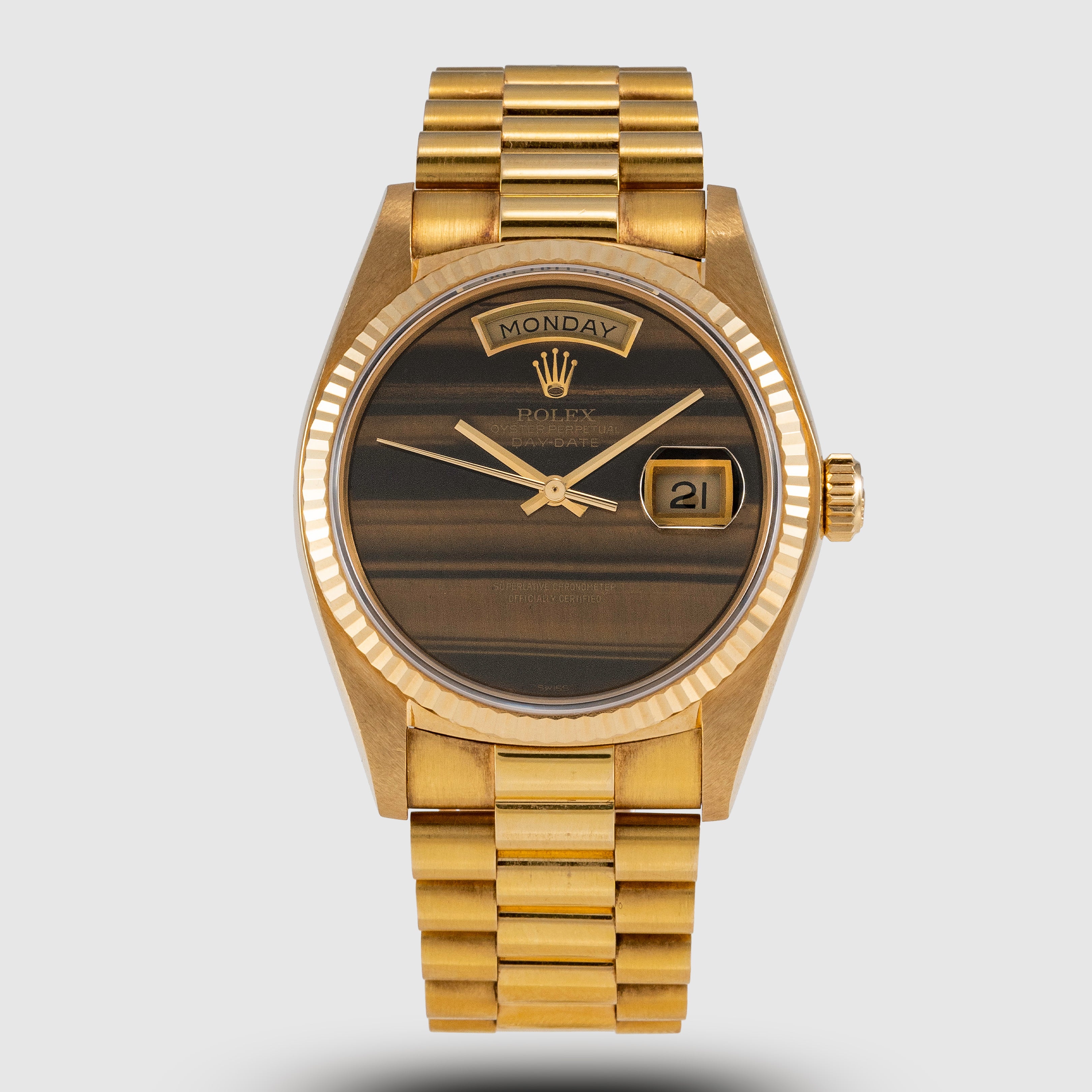 1979 Rolex Day Date Tiger Eye Unpolished Mint Ref. 18038