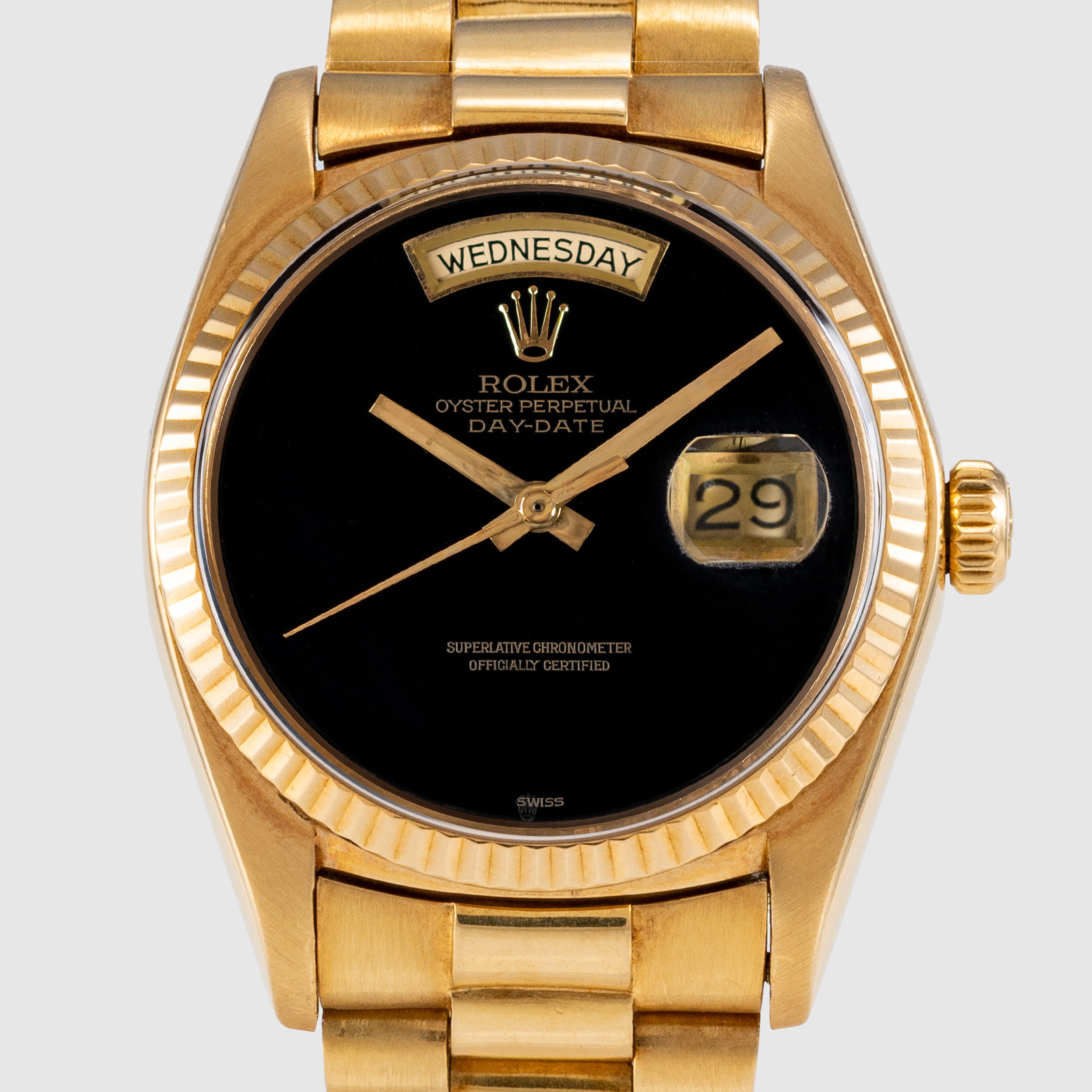 1985 Rolex Day Date Onyx Dial Ref. 18038