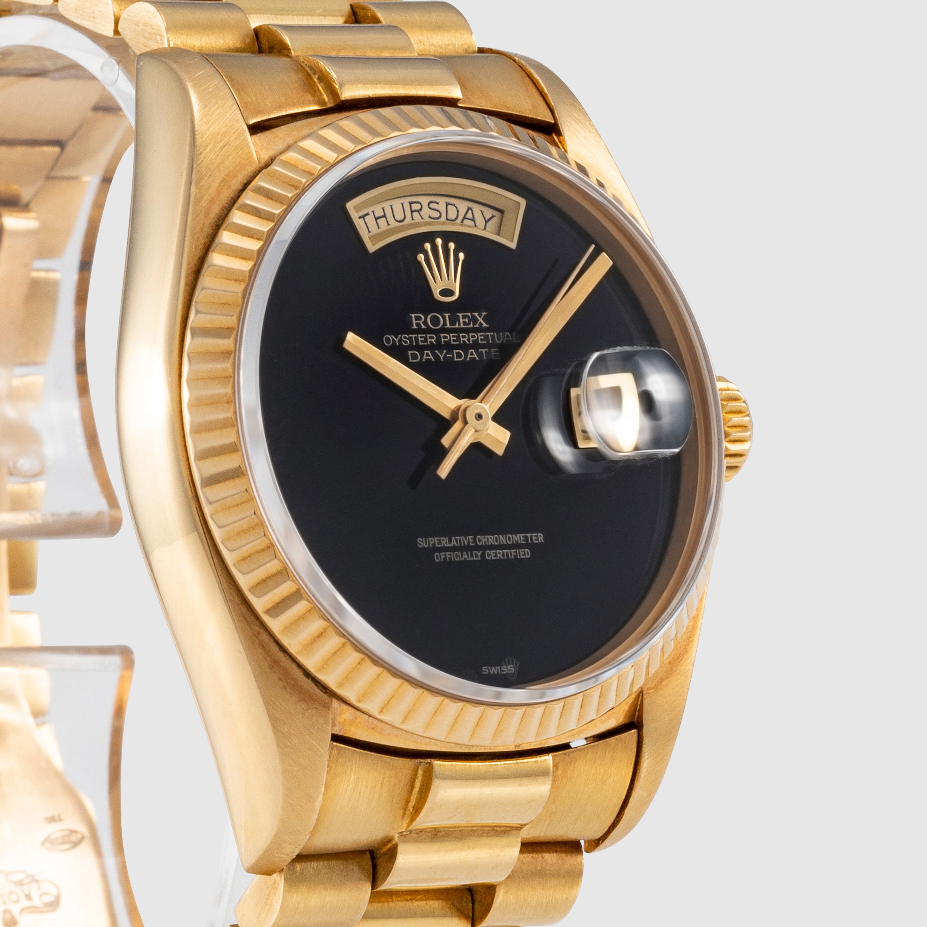 1985 Rolex Day Date Onyx Dial Ref. 18038