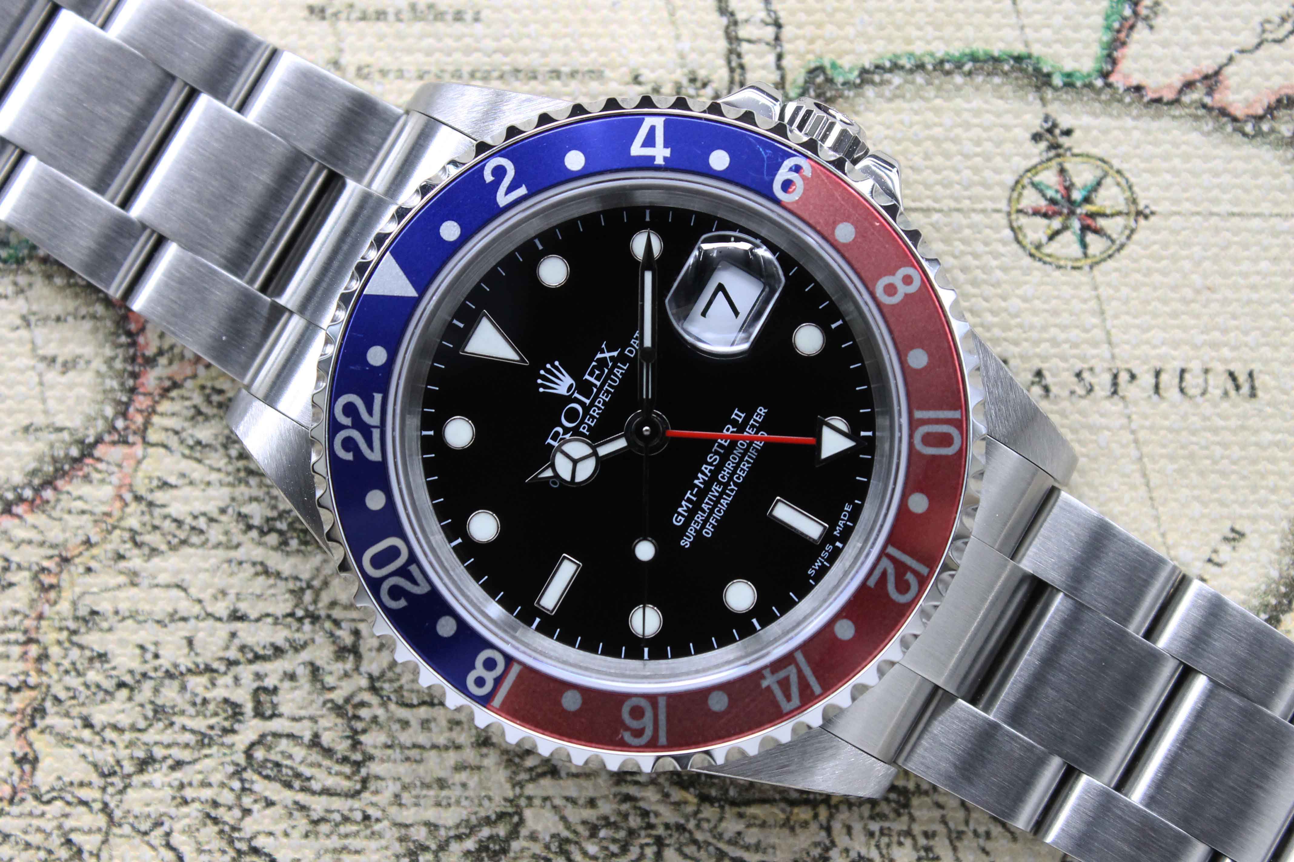 2001 Rolex GMT Master II Pepsi Ref. 16710 (Full Set)