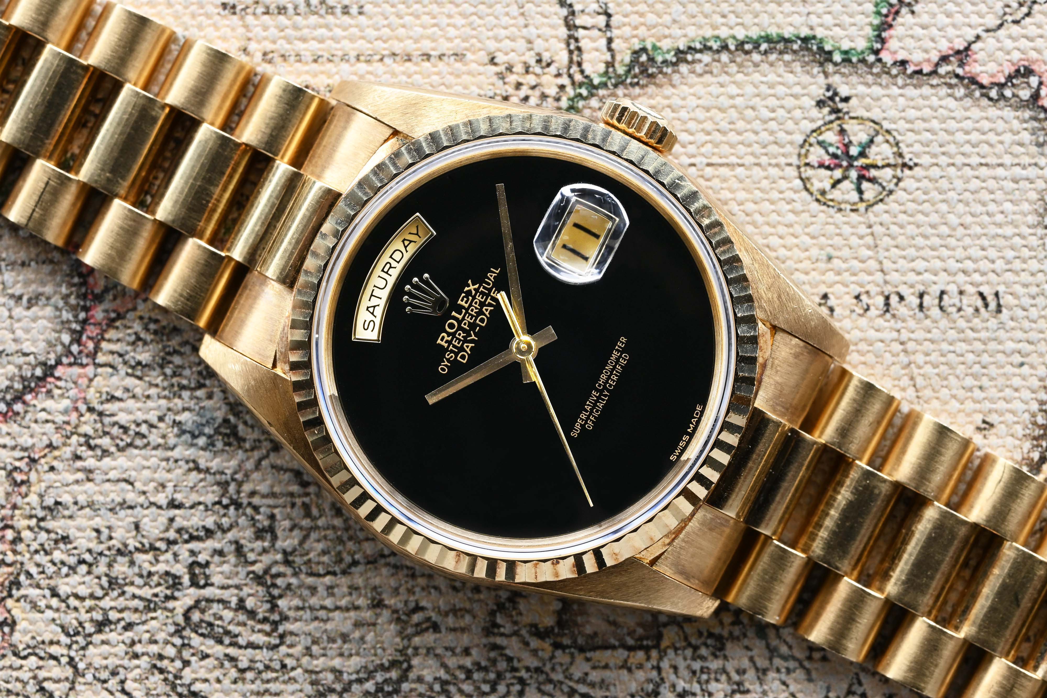 1989 Rolex Day Date Onyx Dial Ref. 18238